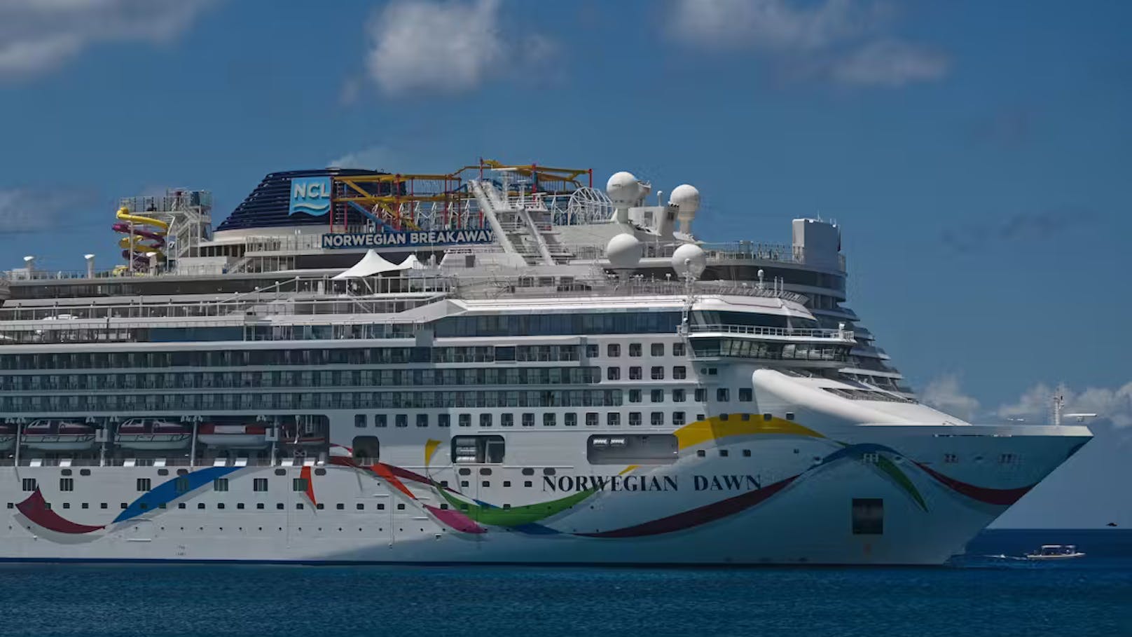 Die "Norwegian Dawn" sollte im Hafen von Mauritius Gäste aufnehmen, darf jedoch nicht anlegen.