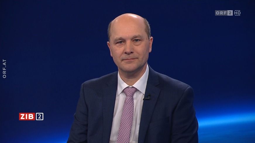 Der neue Gemeindebund-Präsident Johannes Pressl (ÖVP) am Dienstagabend in der ORF-