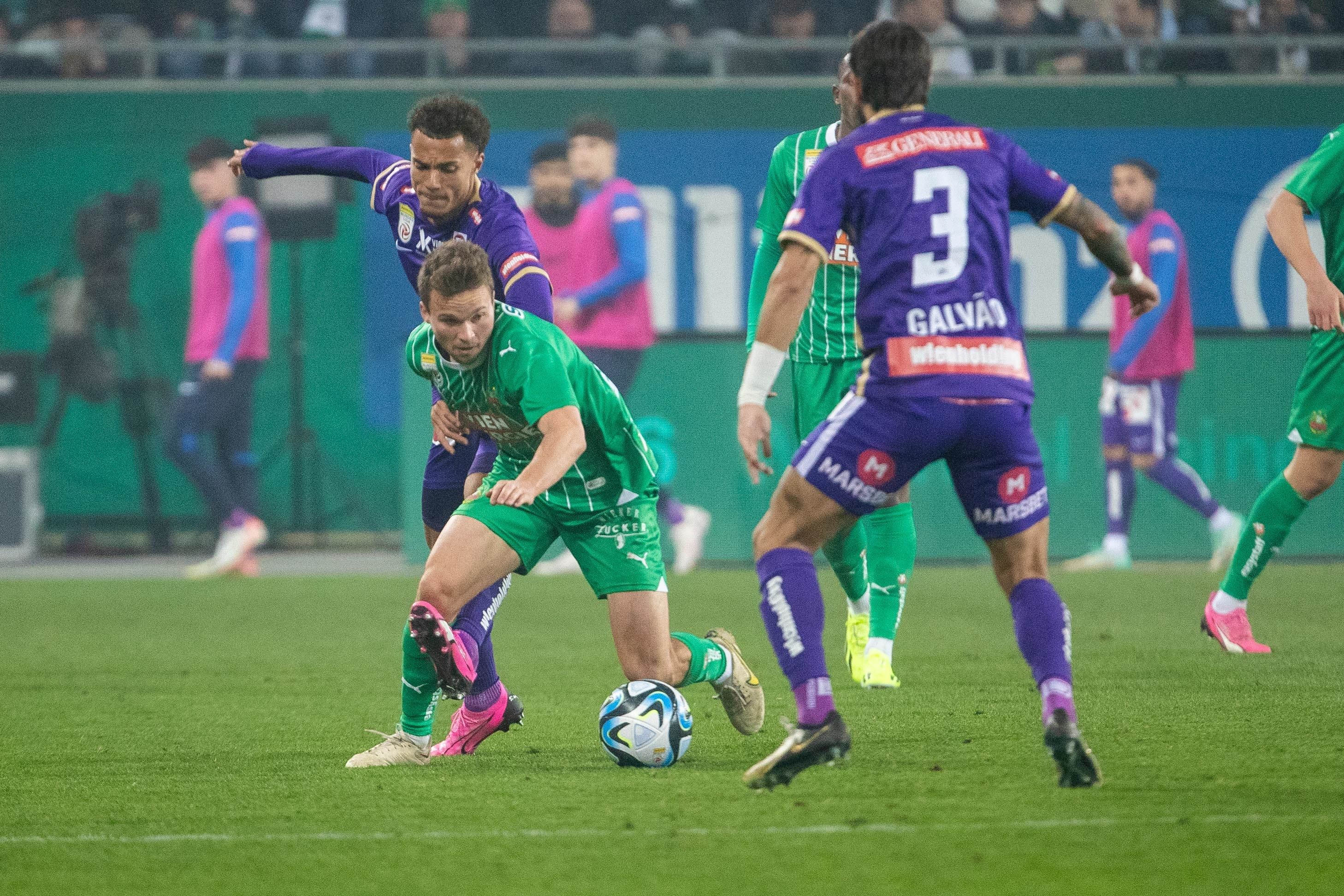 Rapid-Star Matthias Seidl erzielte das 1:0 im Wiener-Derby.