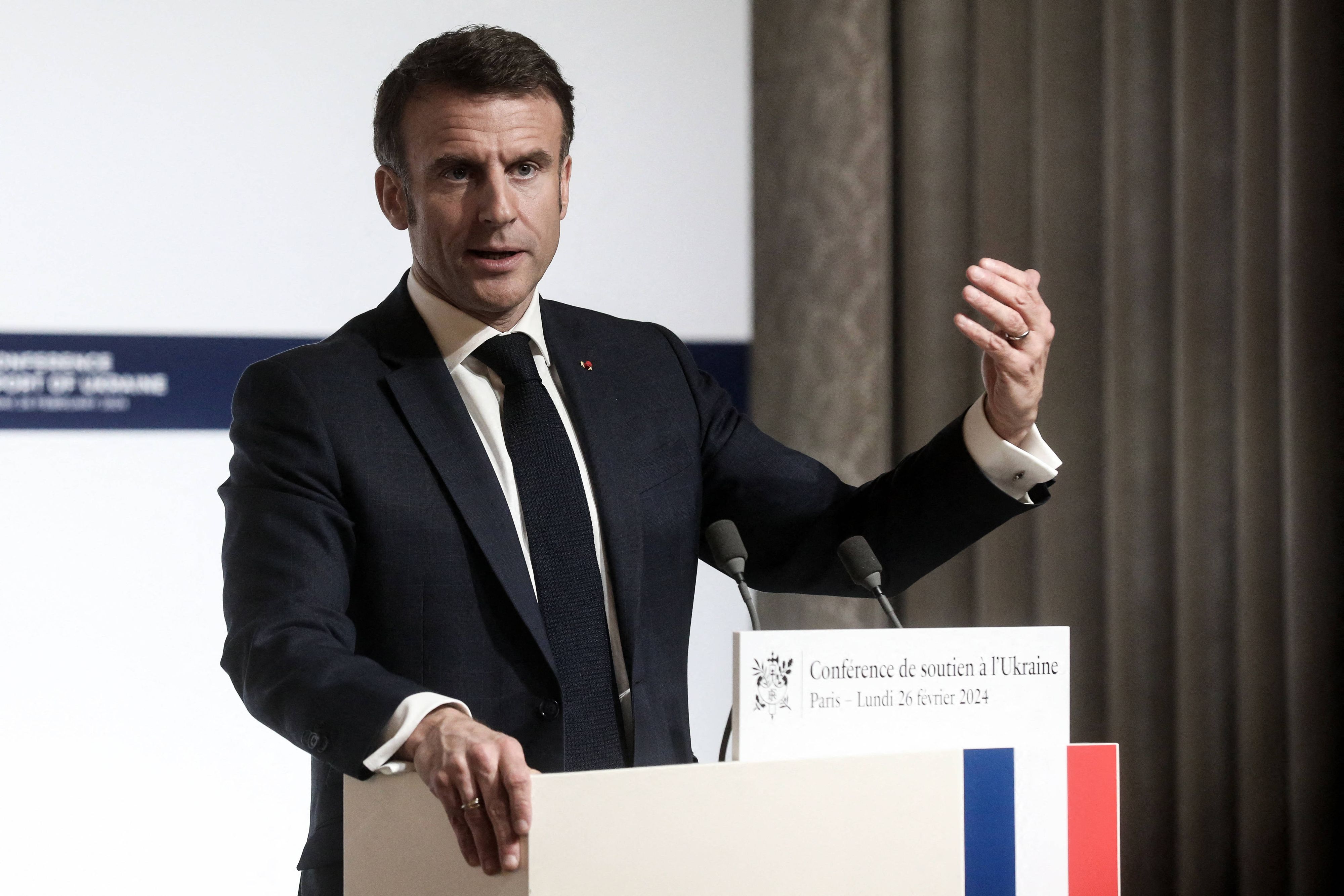 Am 26. Februar 2024 hat der französische Präsident den Einsatz von westlichen Bodentruppen in der Ukraine nicht ausgeschlossen. 