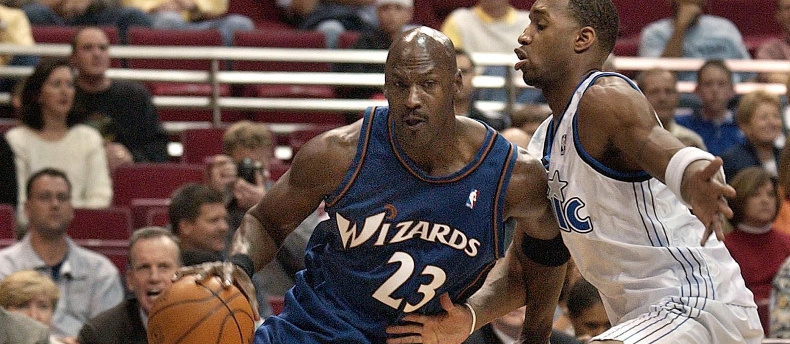 Sportlegende Michael Jordan, Washington Wizards, bei einem Match in Orlando am 30 December 2002