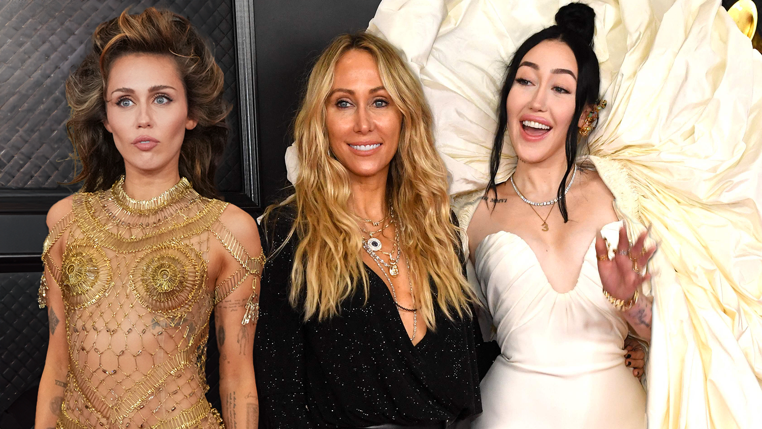 Familiendrama im Hause Cyrus: Noah Cyrus (r.) hat sich mit Mama Tish und Schwester Miley (l.) verkracht.