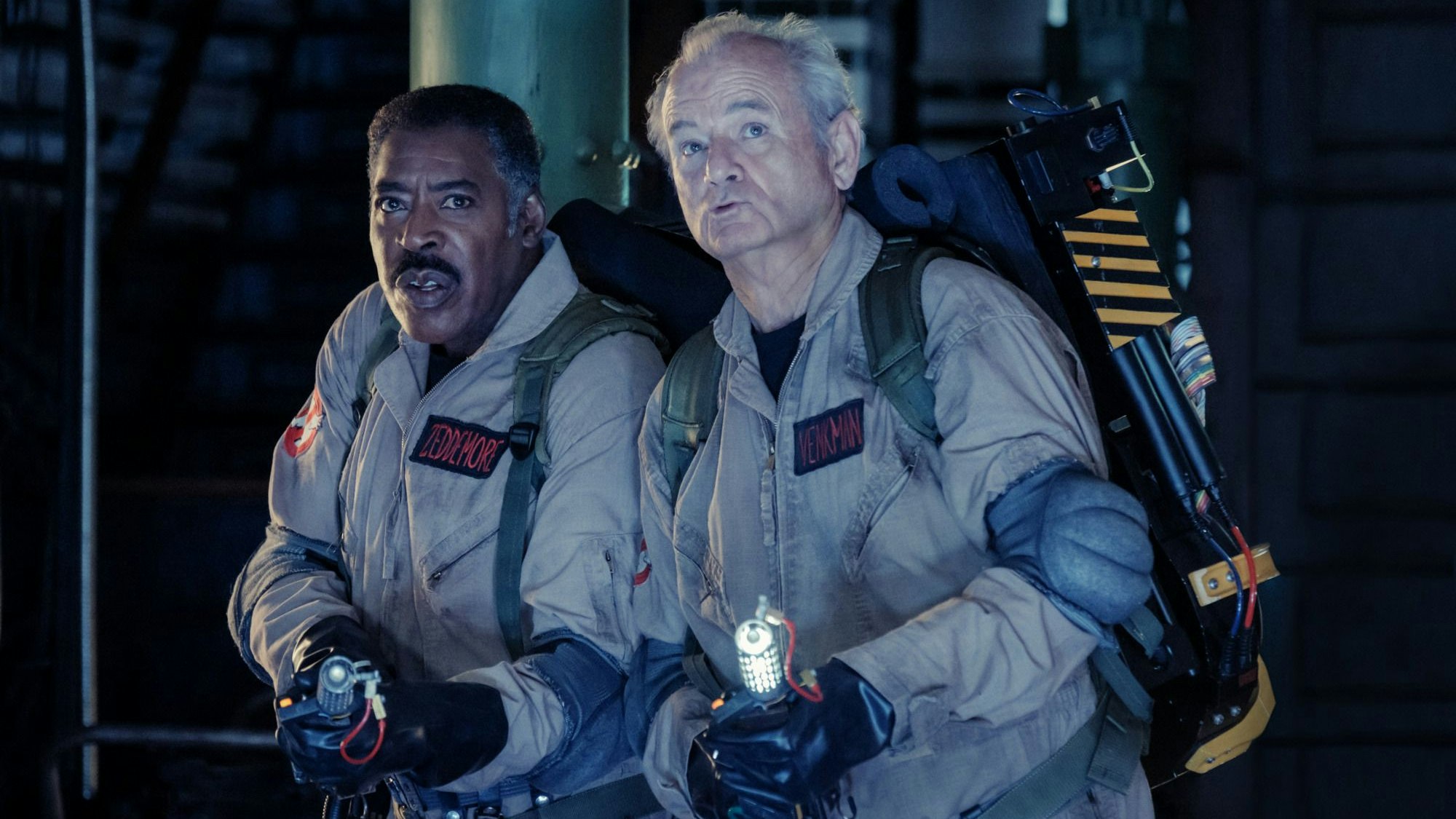 Winston (Ernie Hudson) and Peter (Bill Murray) in Columbia Pictures’ GHOSTBUSTERS: FROZEN EMPIRE.