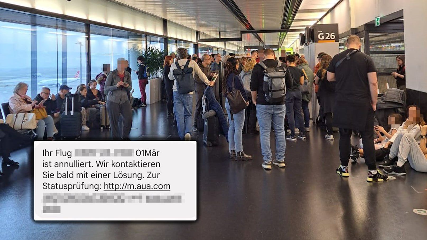 AUA-Chaos am Airport Schwechat – Tausende müssen warten