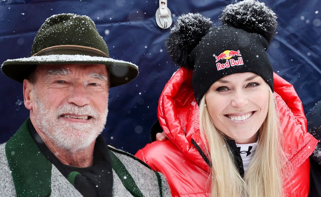 Lindsey Vonn und Arnold Schwarzenegger