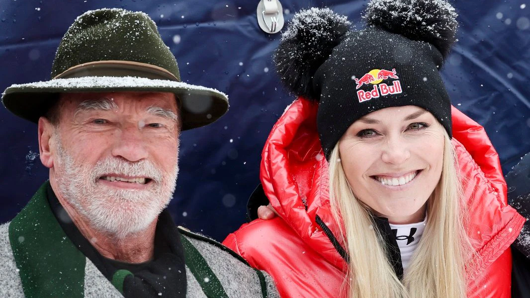 Lindsey Vonn und Arnold Schwarzenegger