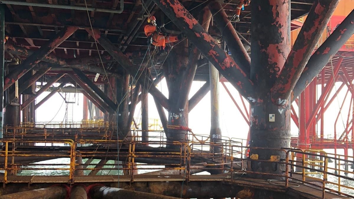 Diese Fotos eines Whistleblowers sollen den desolaten Zustand der OMV Petrom Gasplattform 7 im Schwarzen Meer zeigen.