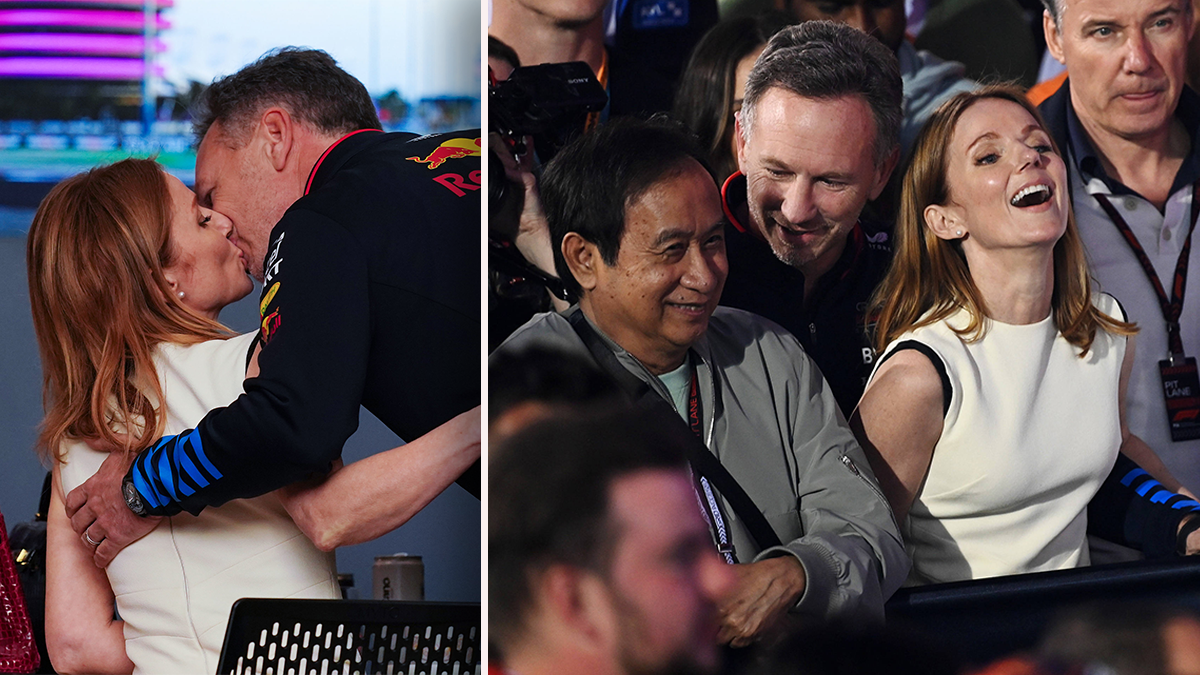 Christian Horner küsste seine Frau Geri Halliwell und jubelte mit dem thailändischen Red-Bull-Besitzer.