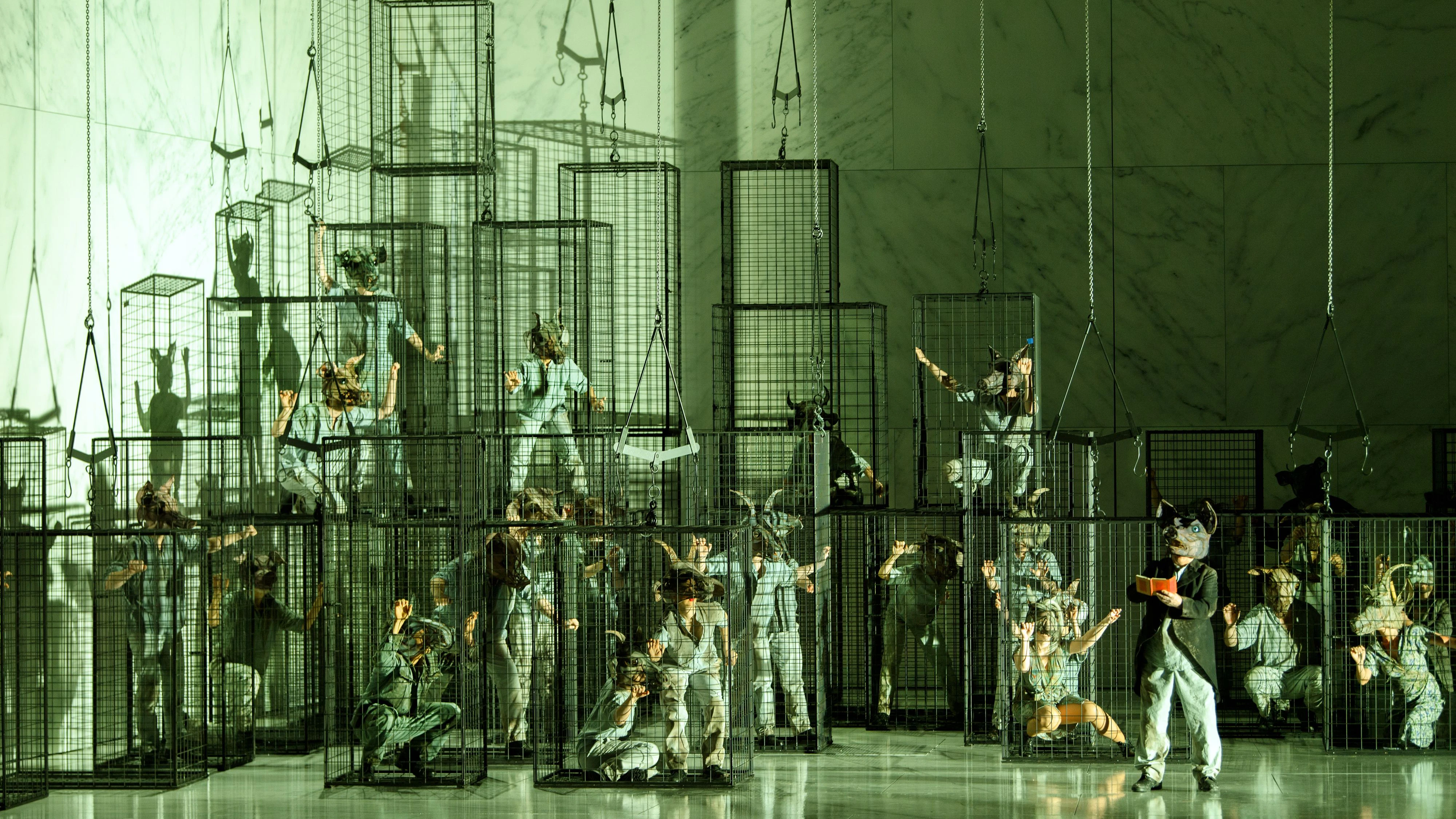 "Animal Farm" von Alexander Raskatov nach der Fabel von George Orwell feierte in der Wiener Staatsoper am 28. Februar Uraufführung