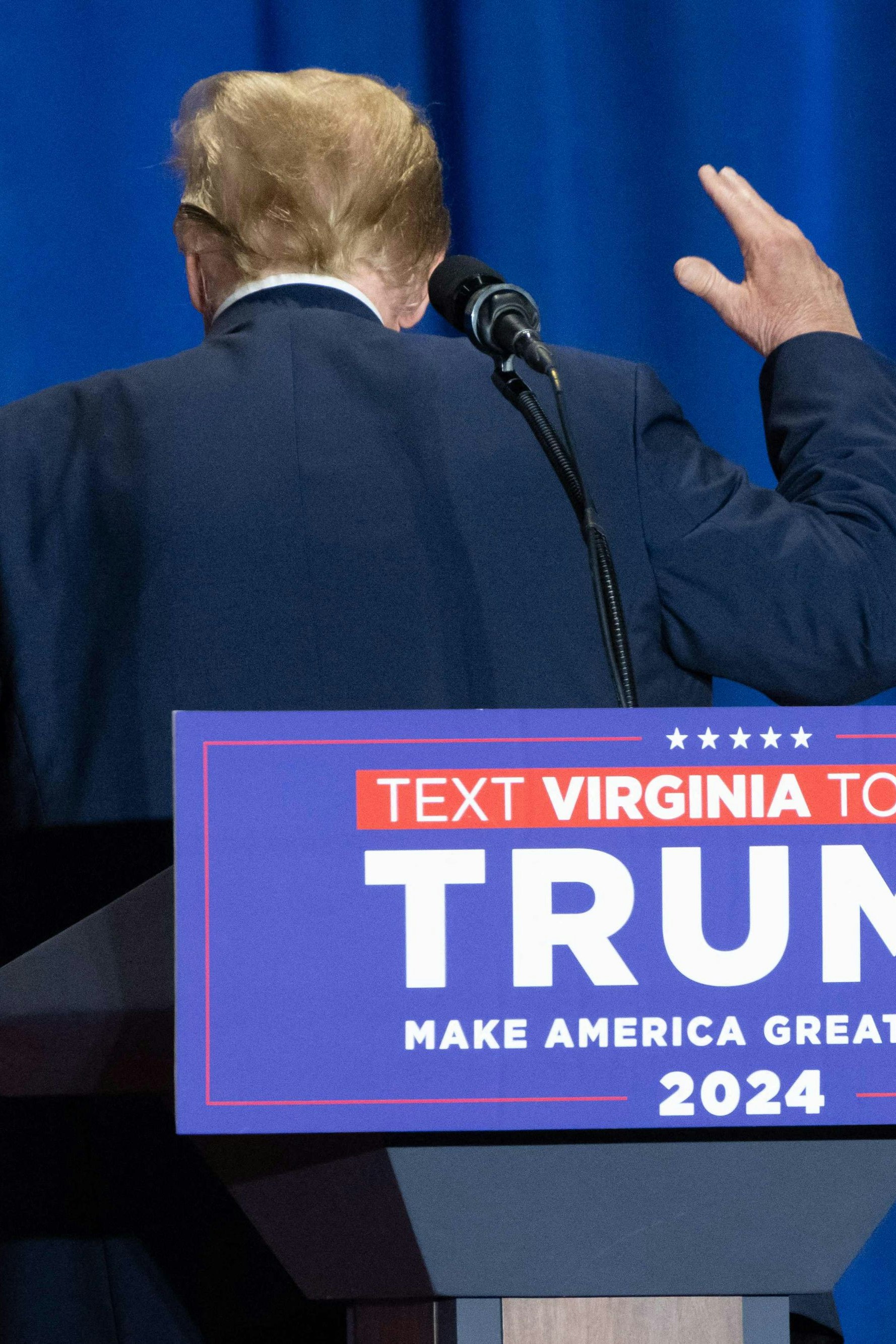 Der frühere US-Präsident Donald Trump bei einer Veranstaltung im Greater Richmond Convention Center in Richmond, Virginia