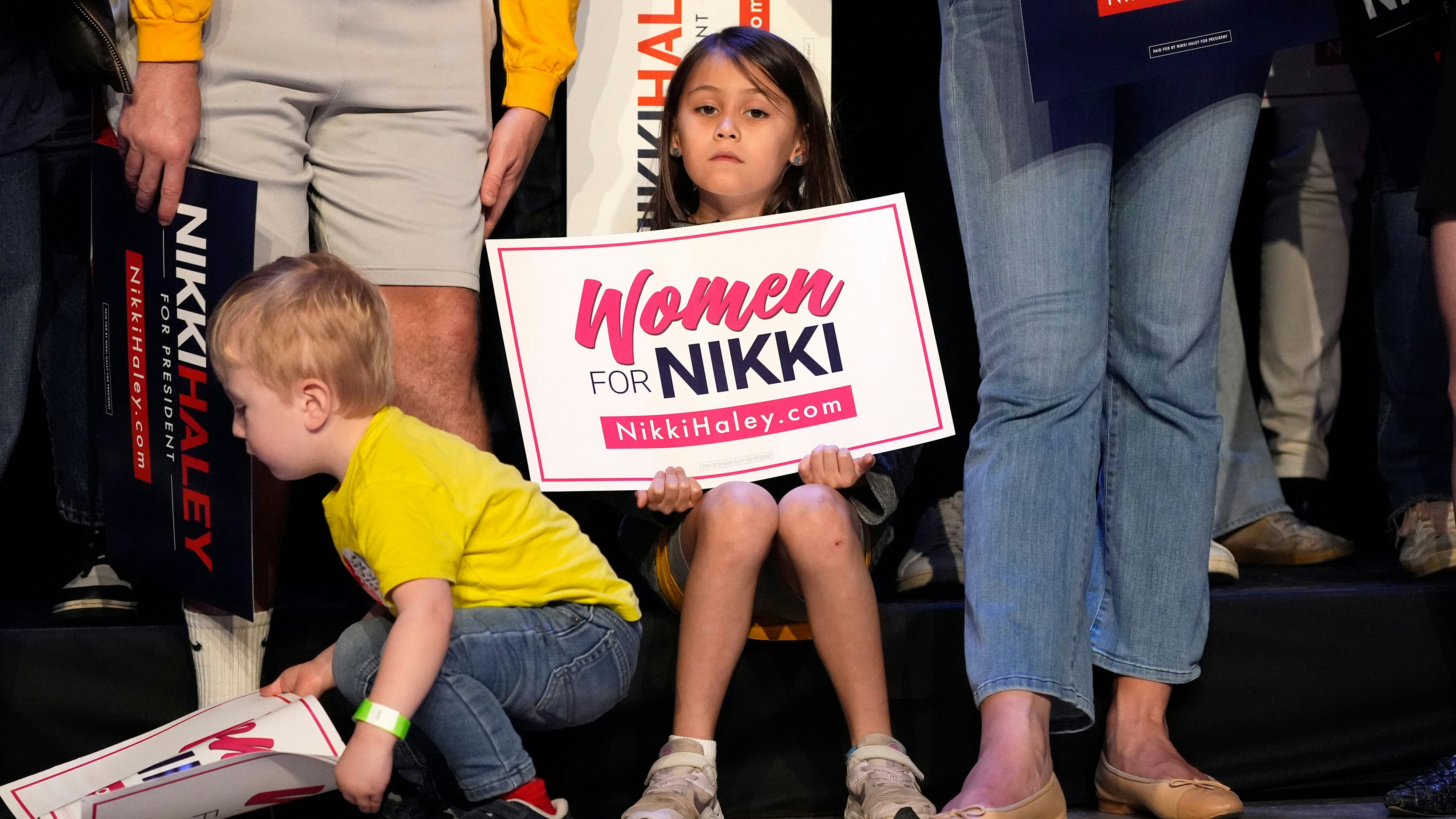 Junge Unterstützerin für Nikki Haley, Kandidatin in den Vorwahlen für die Republikaner, in Dallas