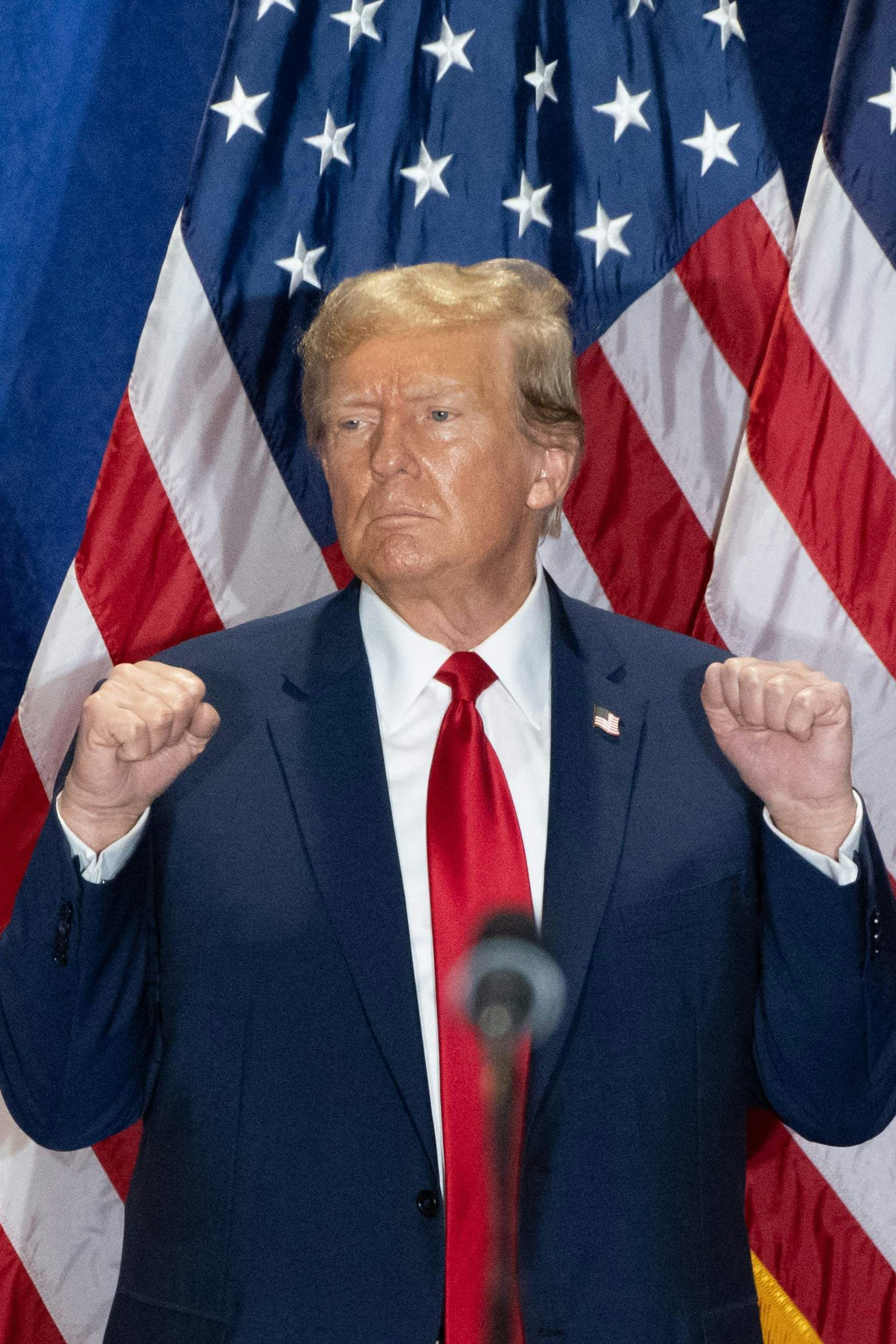 Der frühere US-Präsident Donald Trump auf einer Veranstaltung im Greater Richmond Convention Center in Richmond, Virginia