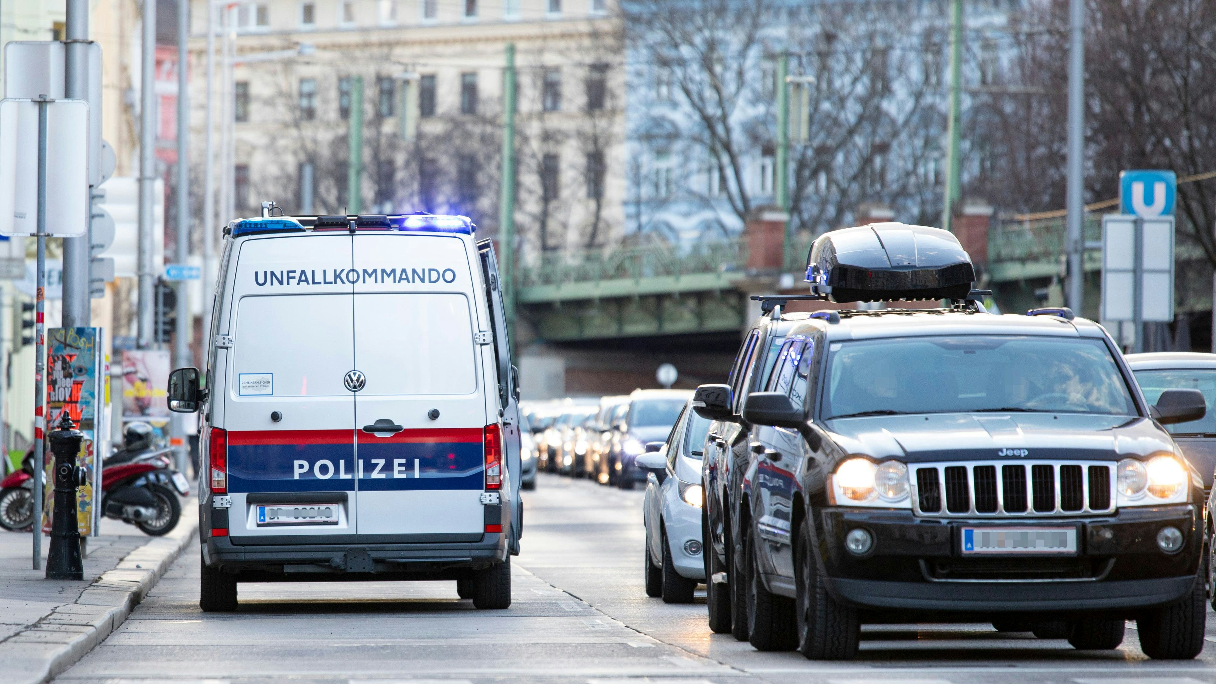 Das Verkehrsunfallkommando am Wiener Gürtel. Archivbild.