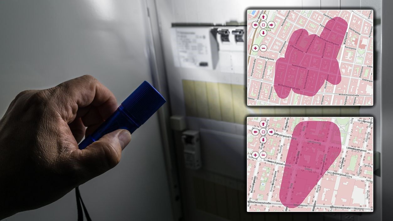 Wiener Haushalte in zwei Bezirken plötzlich ohne Licht