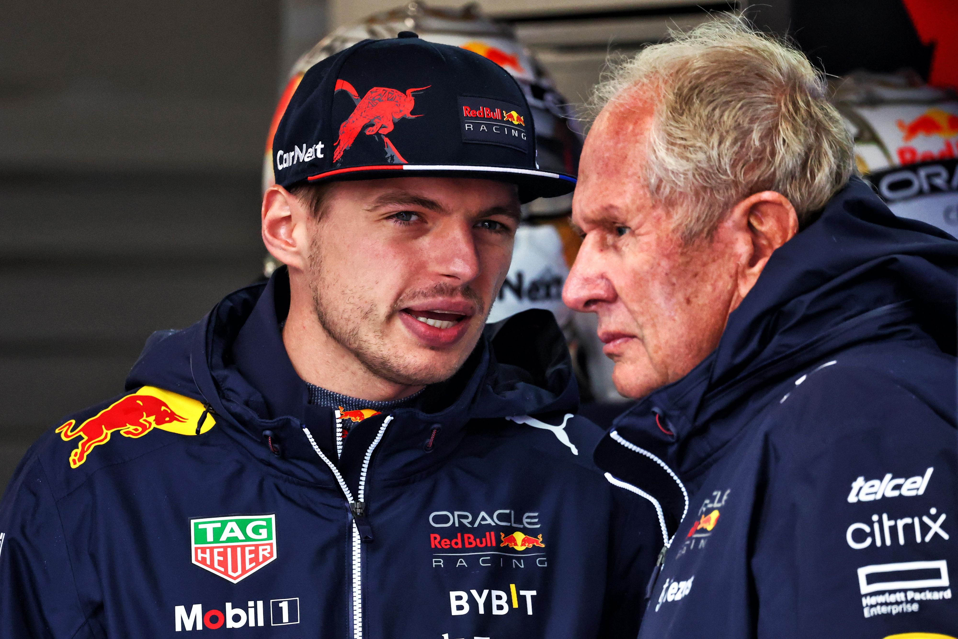 Max Verstappen mit seinem Förderer Helmut Marko