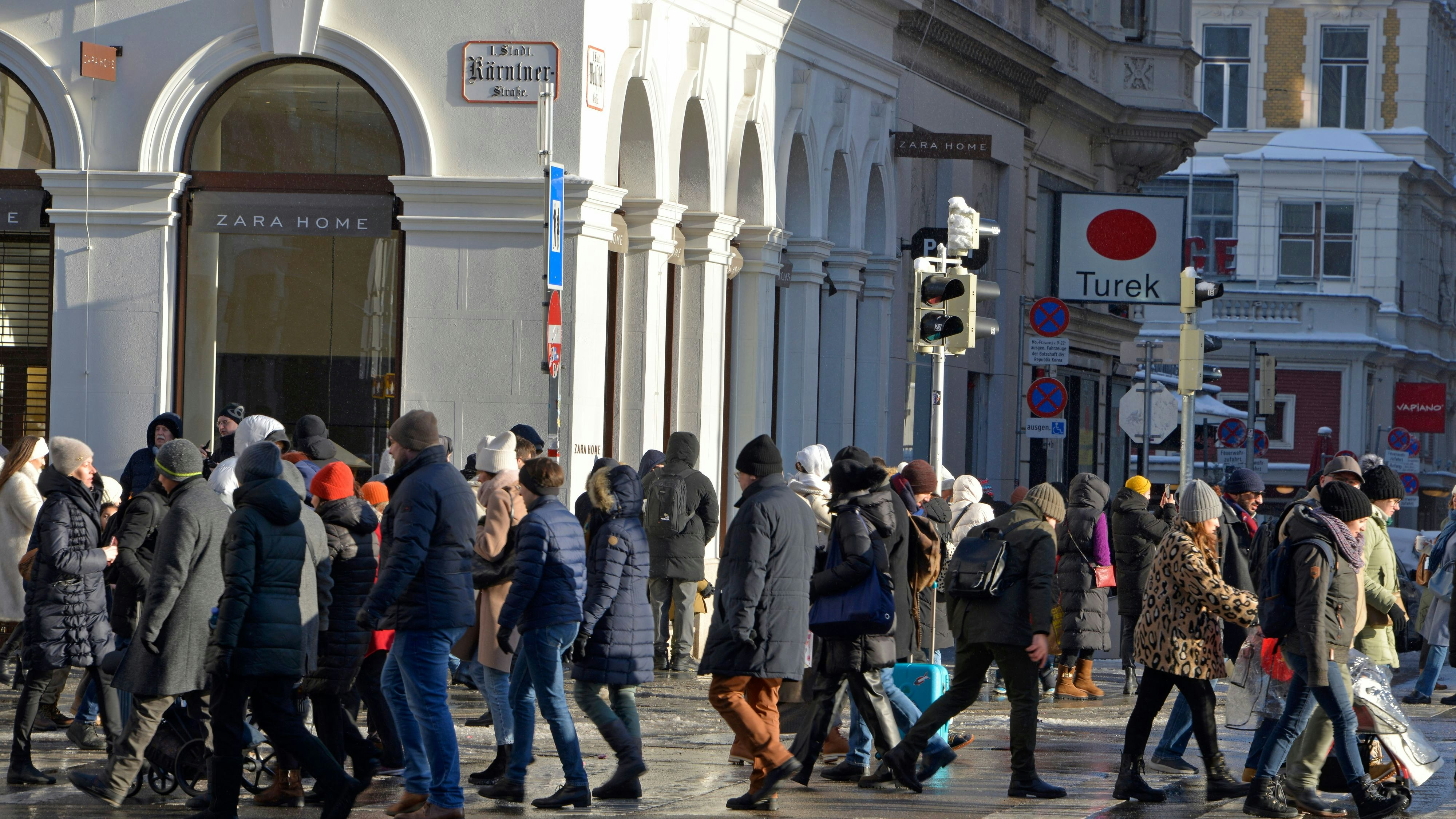 Menschengetümmel im ersten Bezirk Wiens