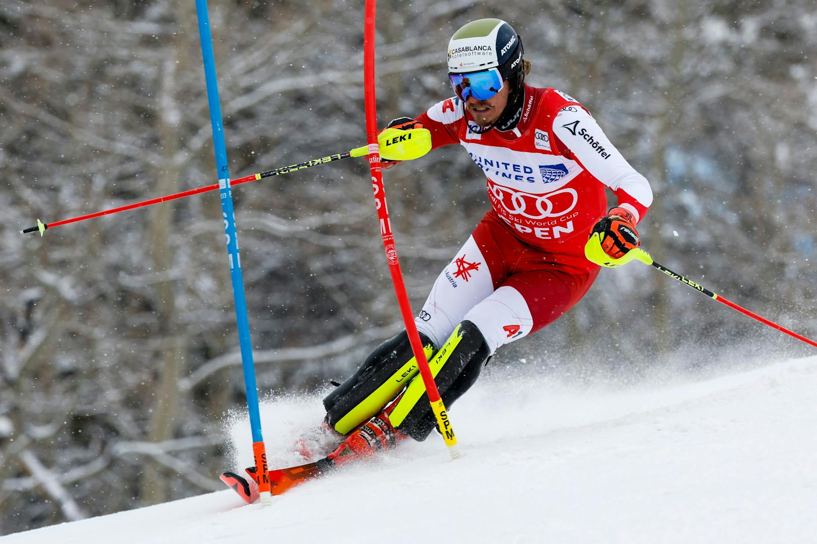 Im Slalom von Aspen krönte Loic Meillard das Wochenende mit dem Sieg im Slalom. Die beiden ÖSV-Star Johannes Strolz und Manuel Feller wurden Vierter und Fünfter.