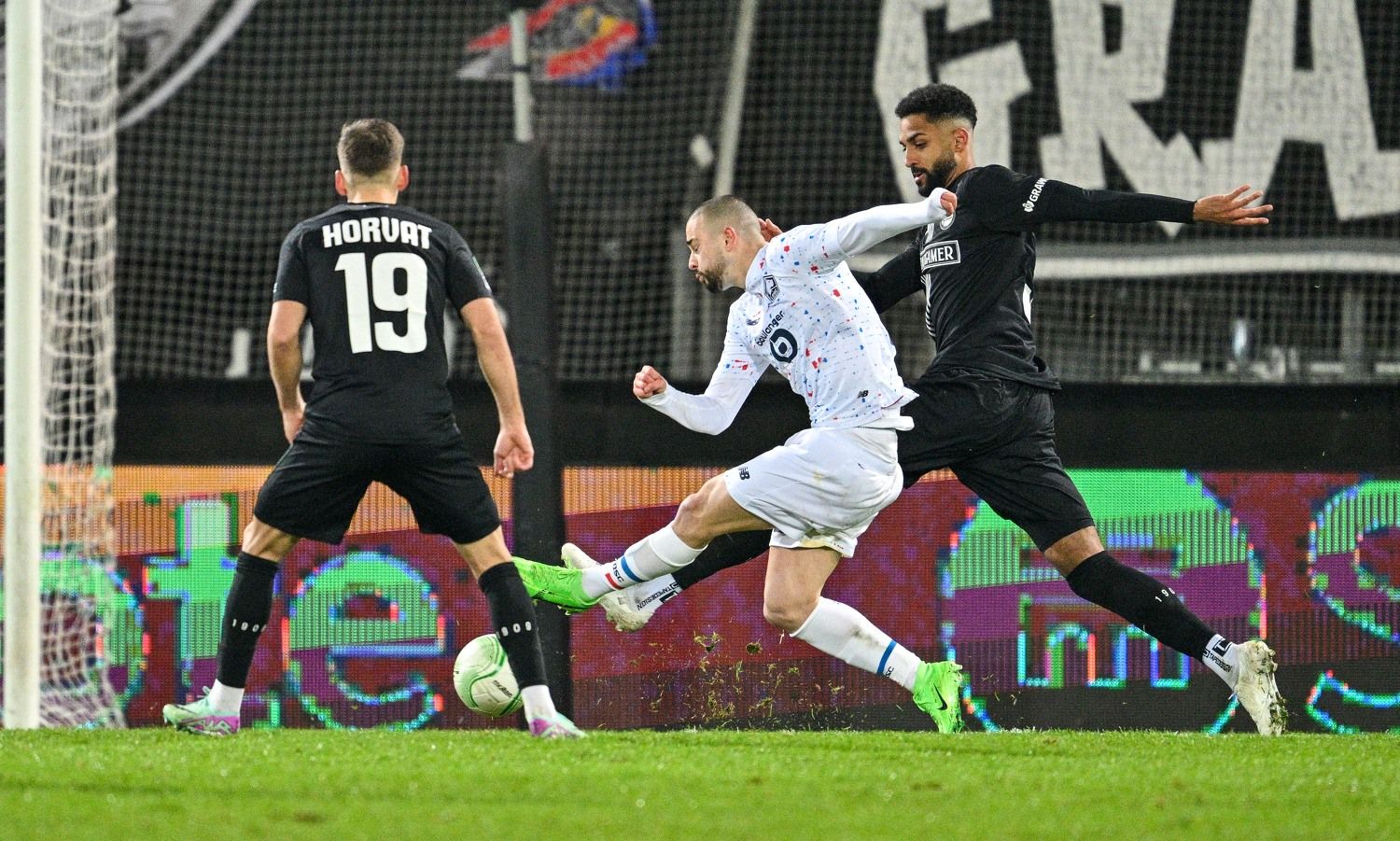 Lille jubelt gegen Sturm Graz. 