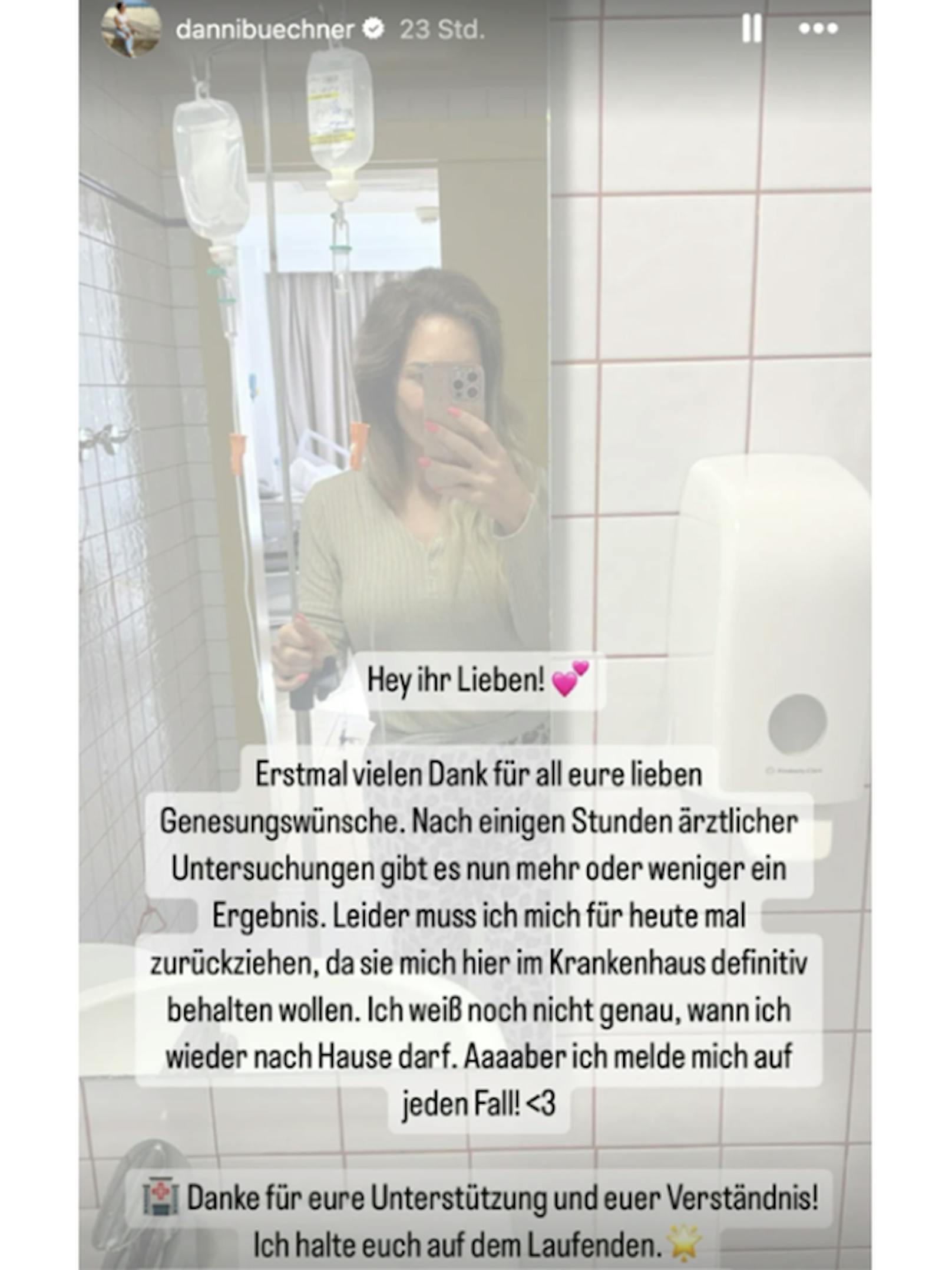 Danni dankt den Fans und verspricht ein Update