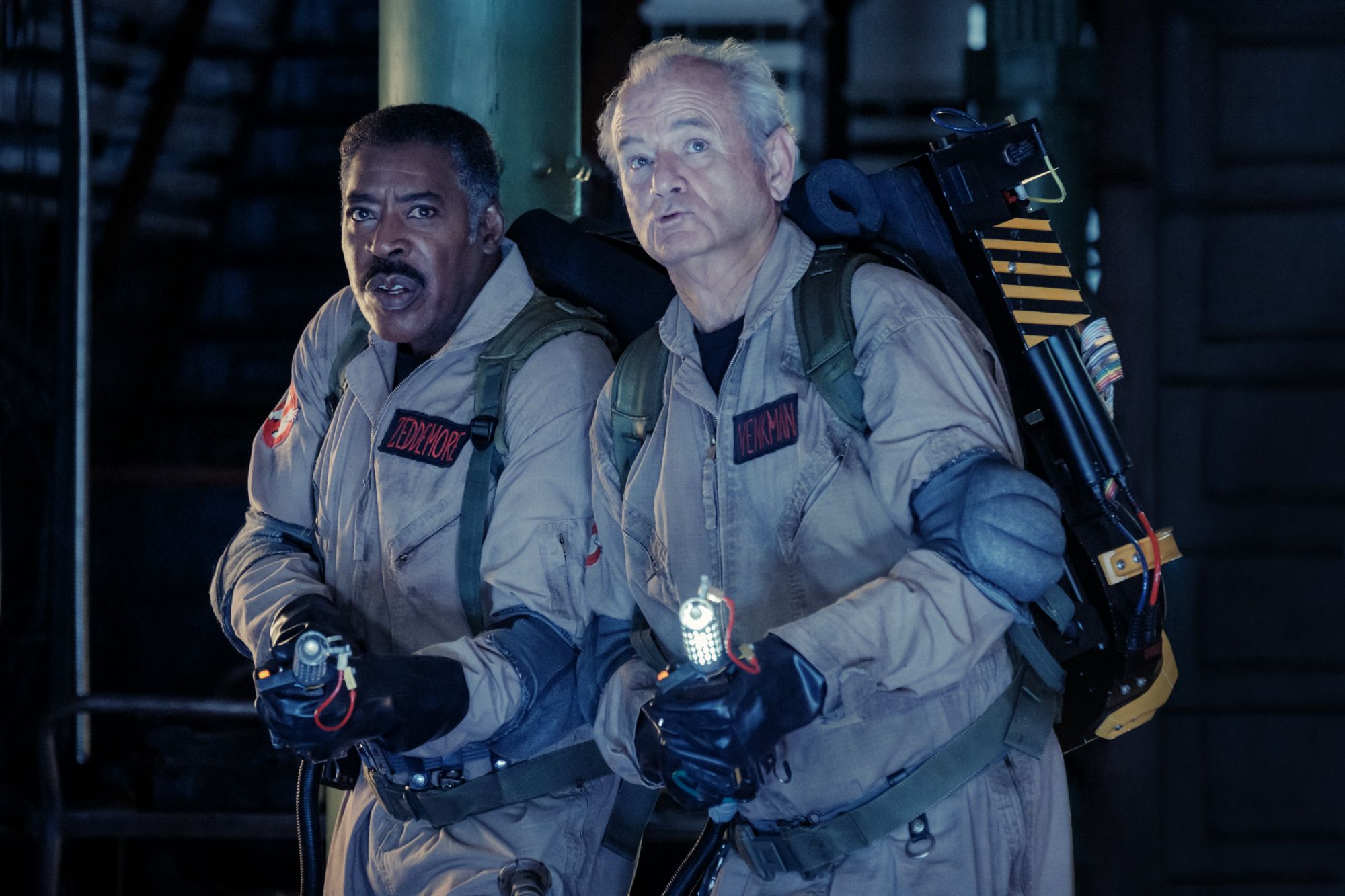 Winston (Ernie Hudson) and Peter (Bill Murray) in Columbia Pictures’ GHOSTBUSTERS: FROZEN EMPIRE.