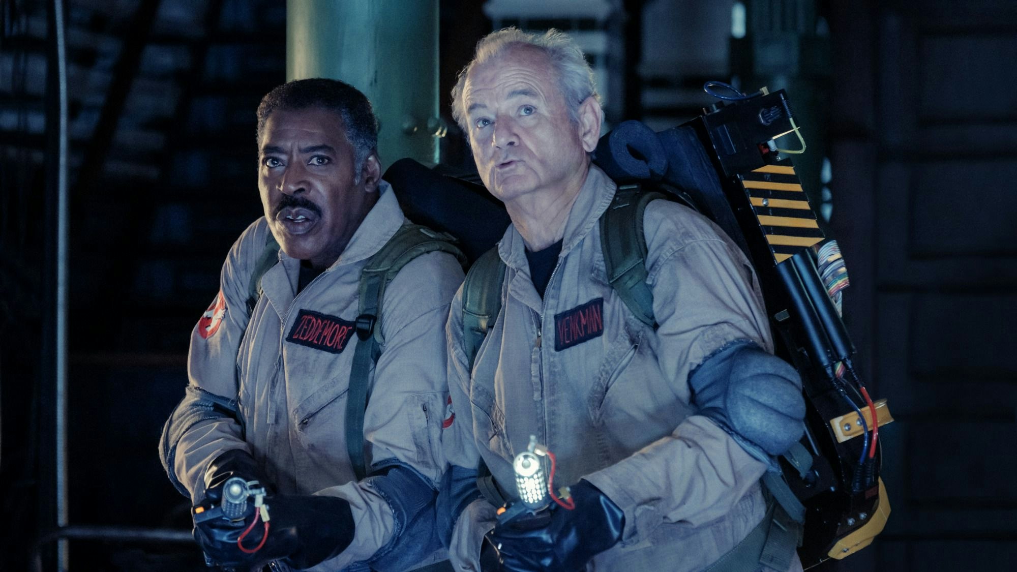 Winston (Ernie Hudson) and Peter (Bill Murray) in Columbia Pictures’ GHOSTBUSTERS: FROZEN EMPIRE.