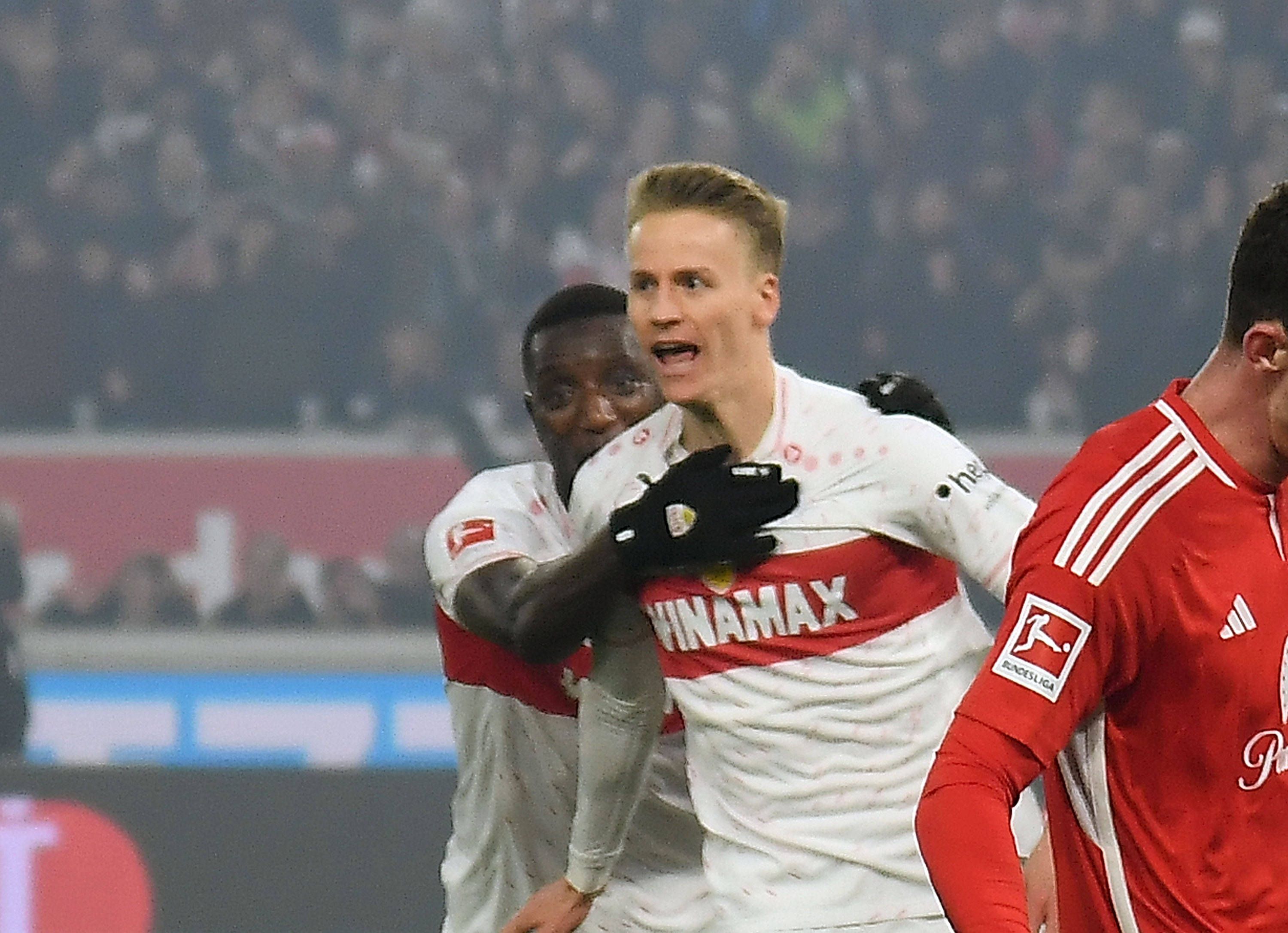 Stuttgart bejubelt den Heimsieg gegen Union Berlin. 