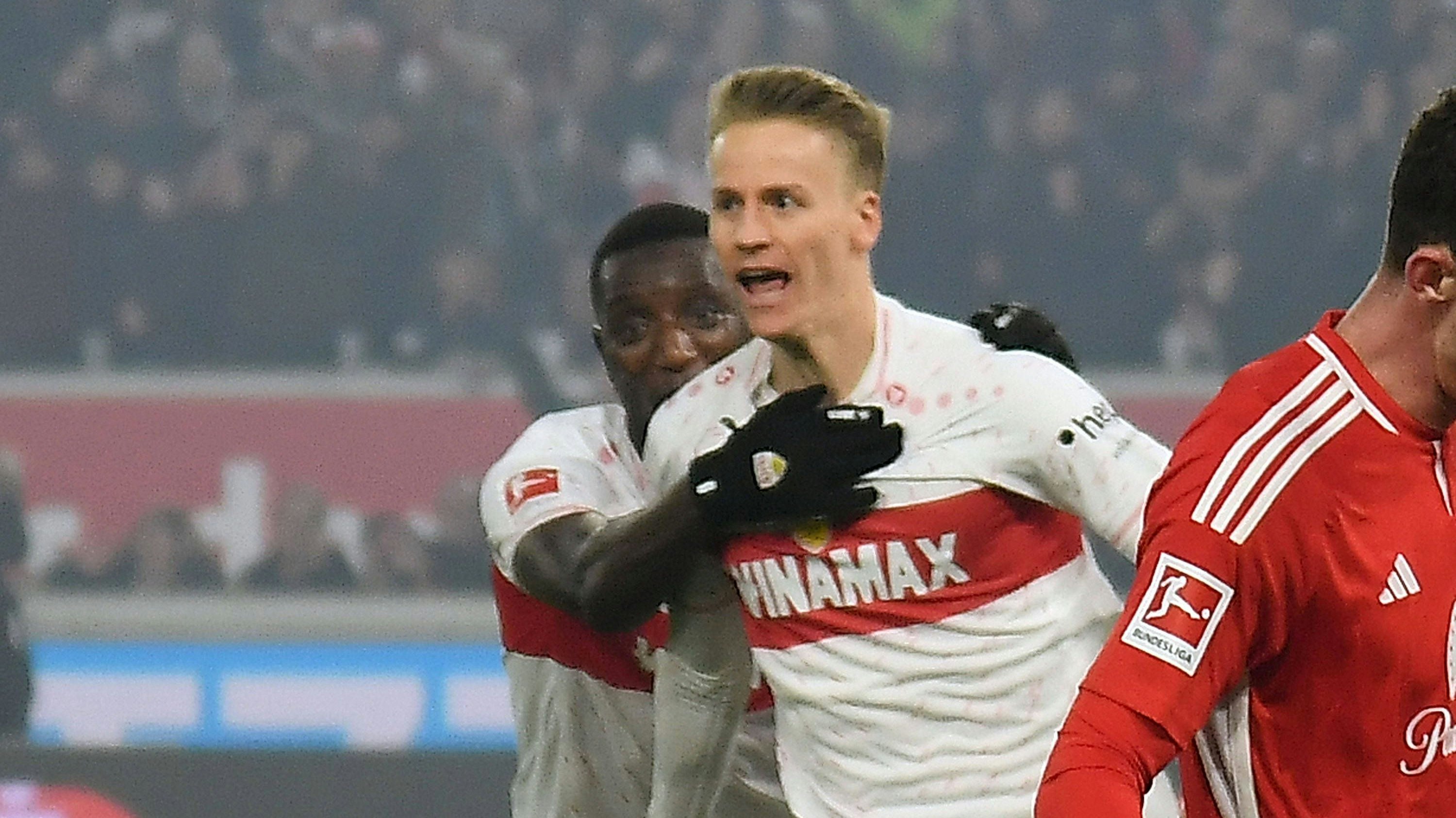 Stuttgart bejubelt den Heimsieg gegen Union Berlin. 