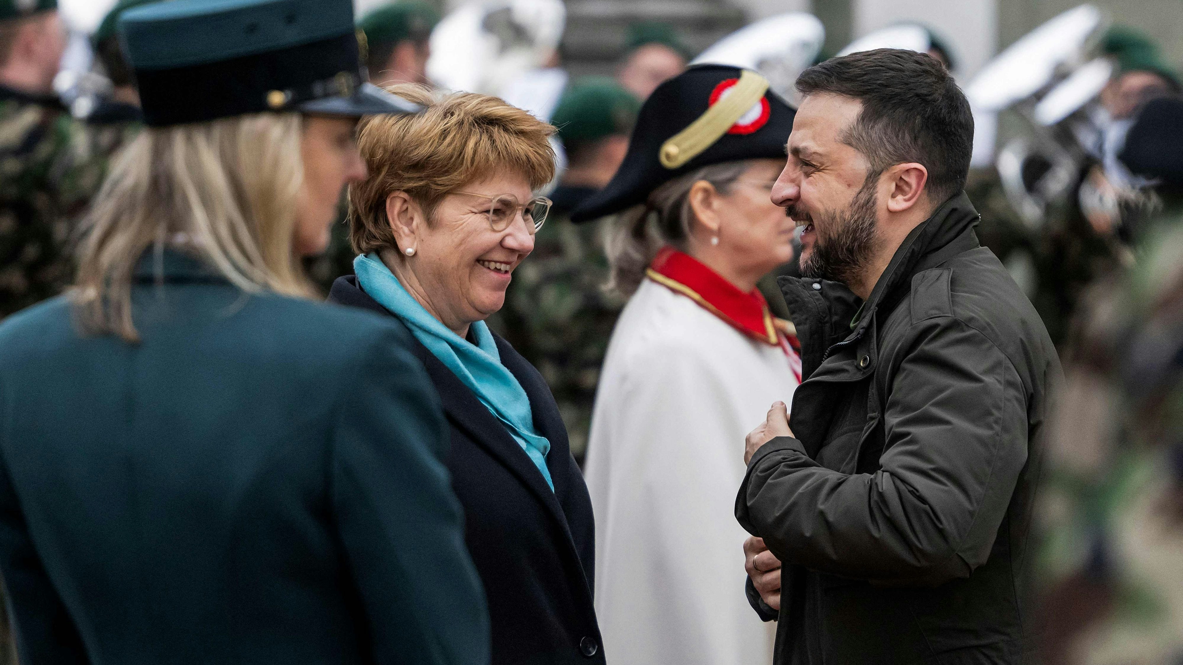 Selenski und Amherd beim Treffen in Kehrsatz nahe Bern (CH).