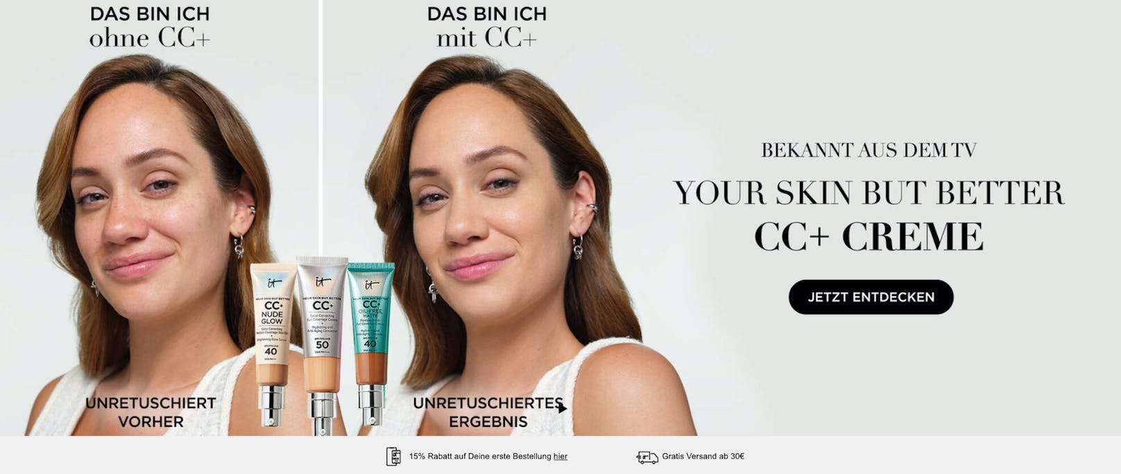 So sieht die fertige iT-Cosmetics-Kampagne mit Schwarzjirg aus