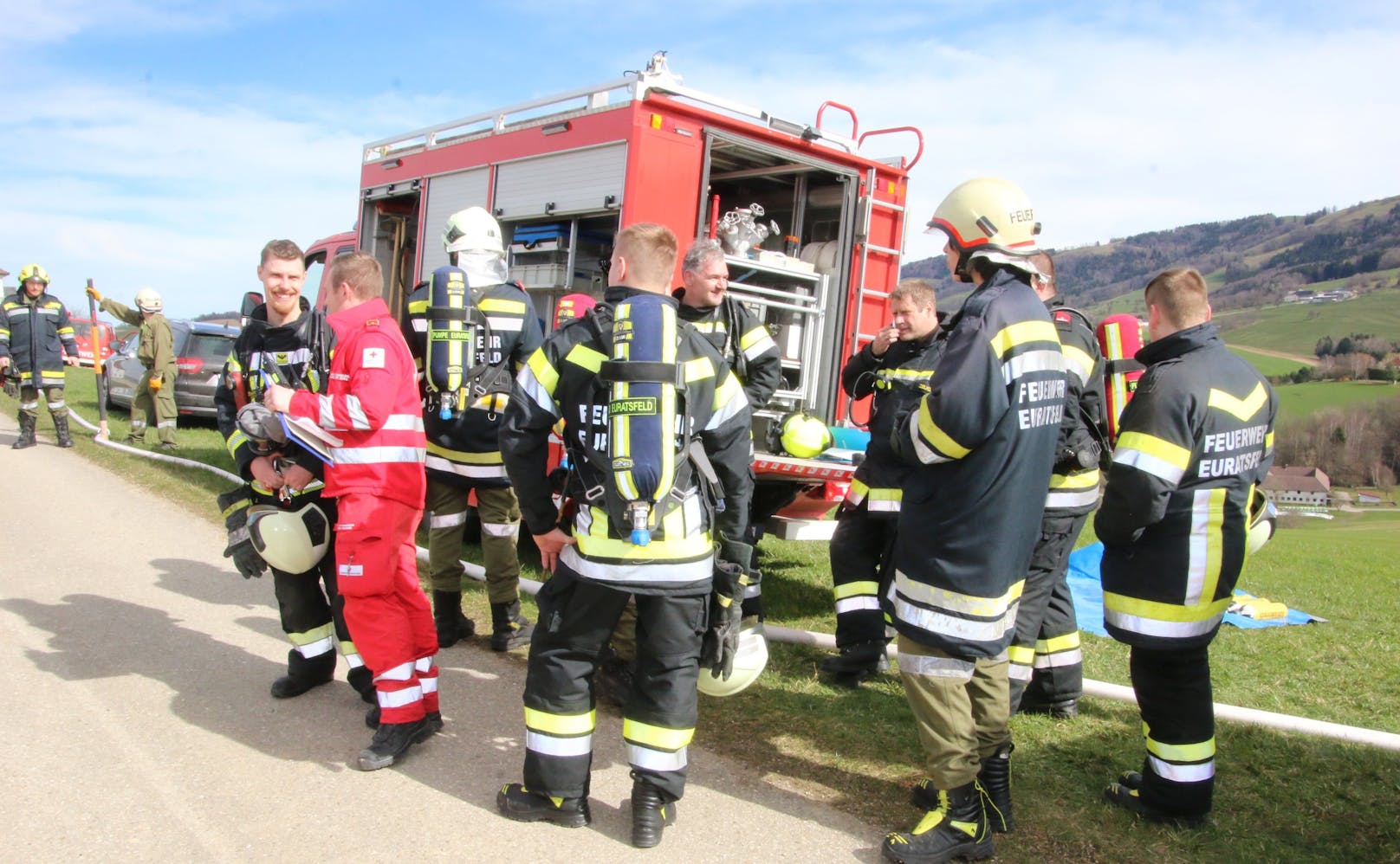 Feuerwehr-Großeinsatz in Neuhofen/Ybbs﻿