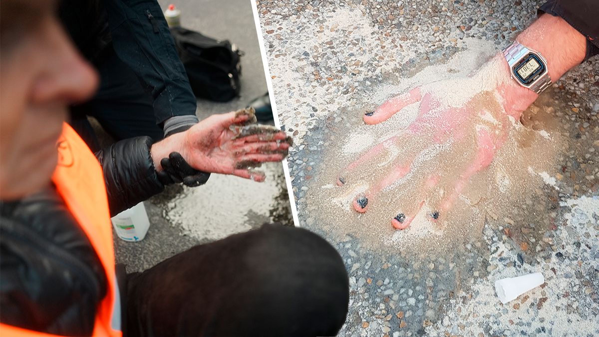 Ende November 2023 pickte die Letzte Generation nicht nur mit Superkleber, einige Aktivisten betonierten ihre Hände regelrecht ein.