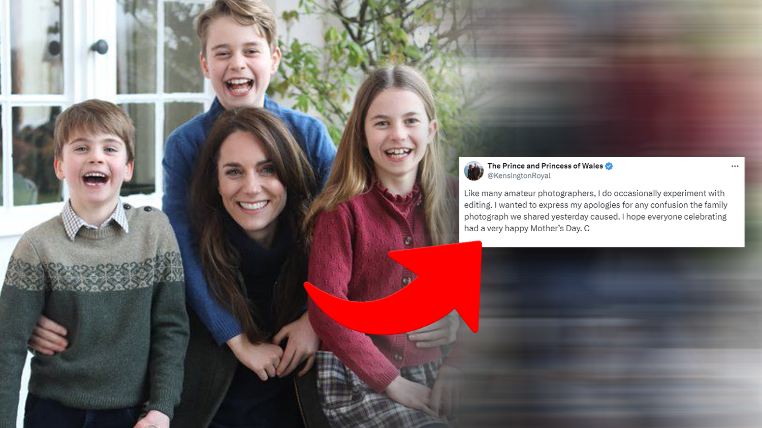 Kate hat tatsächlich am Foto herumgepfuscht.