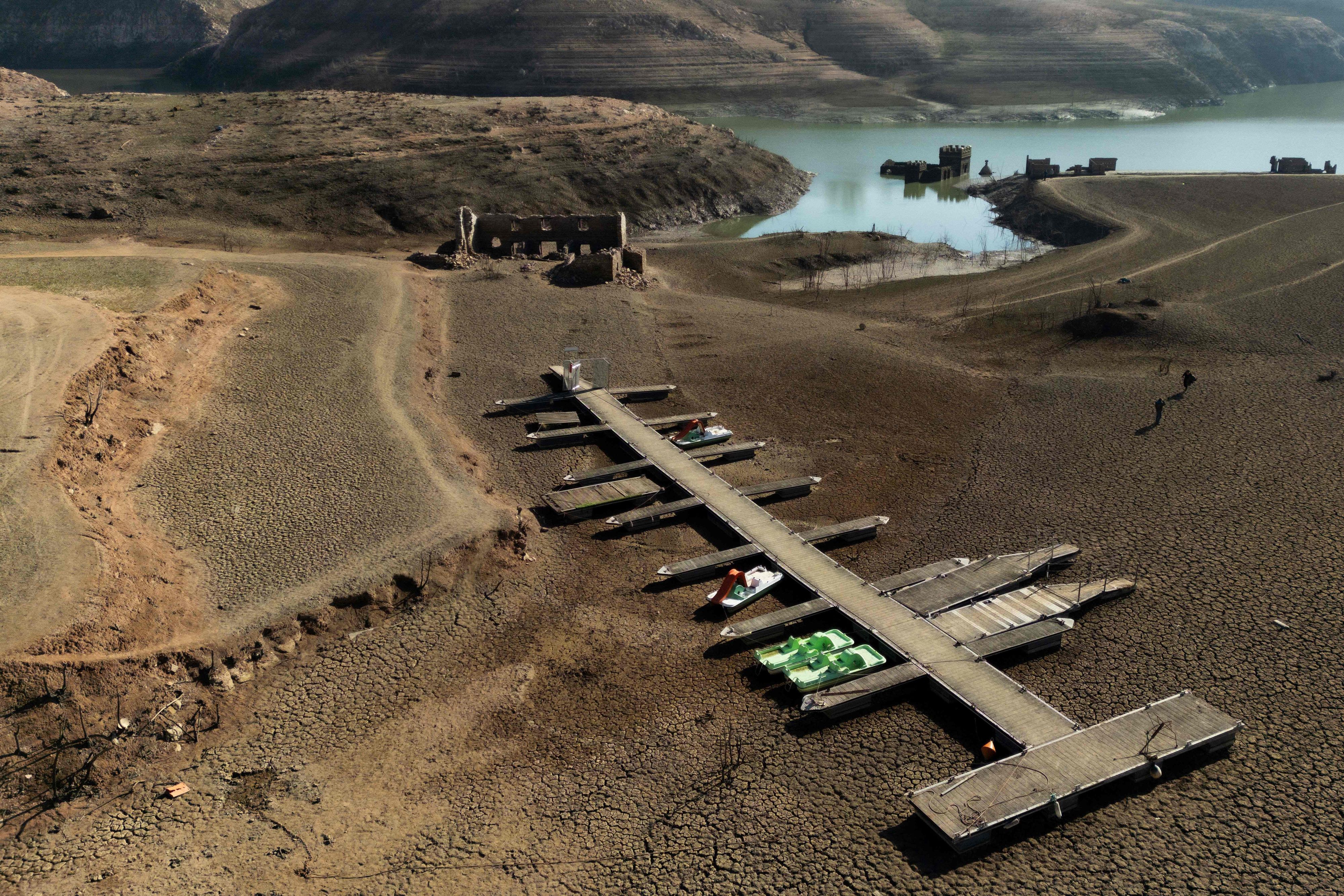 Wasserknappheit in Spanien, in der Provinz Girona in Katalonien. Extremereignisse wie Dürre nehmen mit der Klimakrise weiter zu.