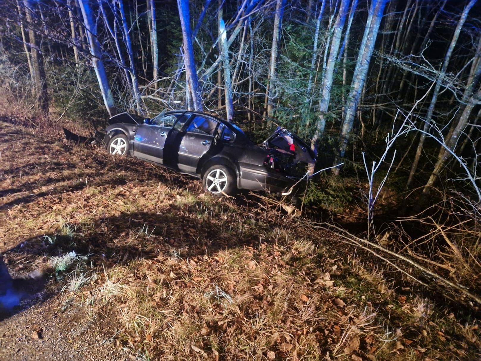 Am späten Sonntagabend ereignete sich auf der L2111 in der Pfalzau nahe Pressbaum ein tragischer Verkehrsunfall, der vier Insassen schwer verletzte.