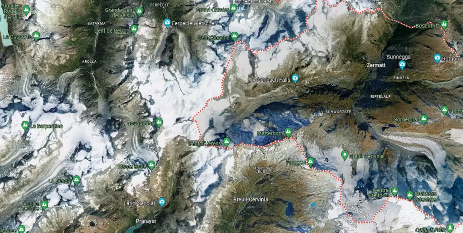 Die Skitourenroute verbindet die beiden Walliser Orte unweit der Grenze zu Italien.