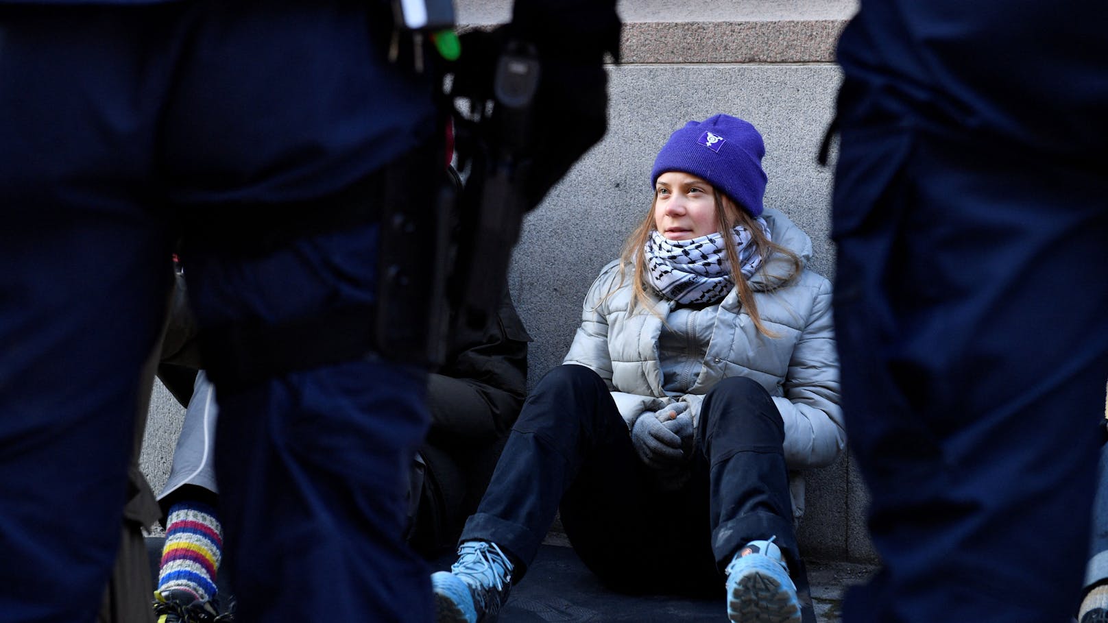 Klimaaktivistin Greta Thunberg wurde am Dienstag (12.03.2024) in Stockholm von der schwedischen Polizei abgeführt. 