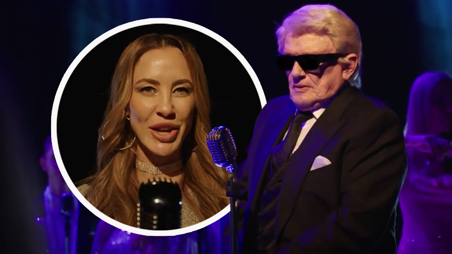 Heino und Sandy Meyer-Wölden gemeinsam vor der Kamera.