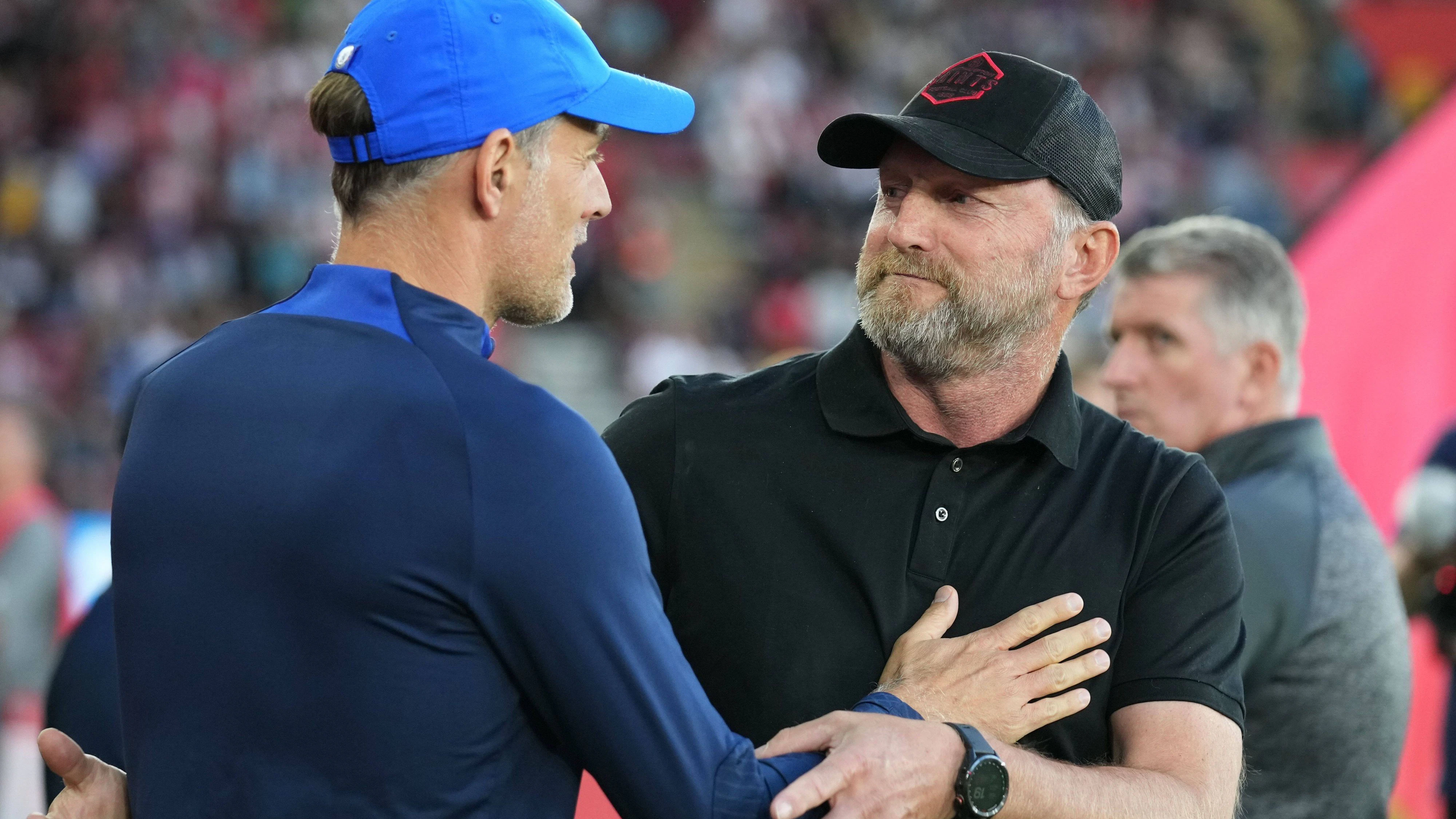 Thomas Tuchel und Ralph Hasenhüttl trafen 2022 noch in der Premier League aufeinander.