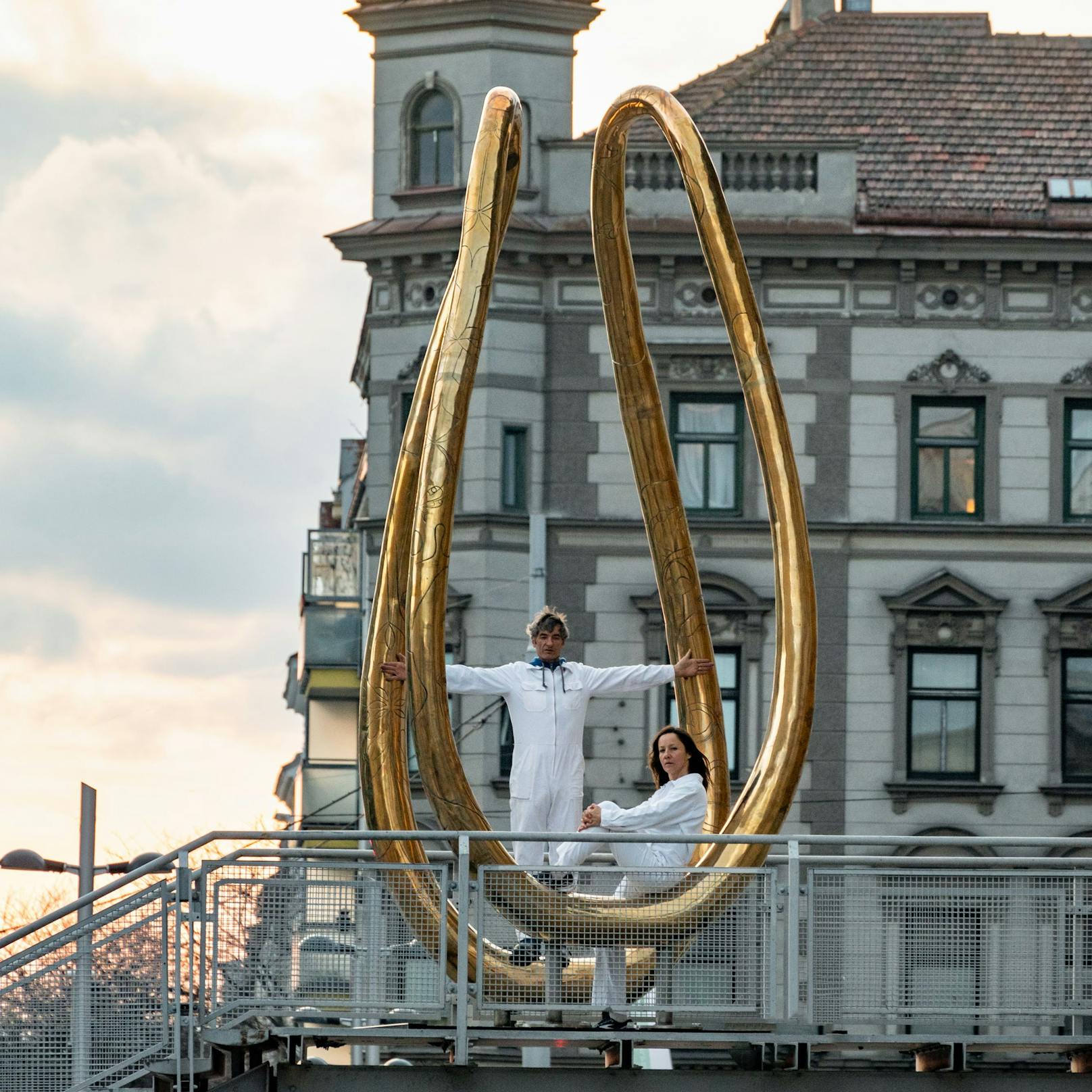 Die Skulptur ist noch bis Sonntag in Wien zu sehen.&nbsp;