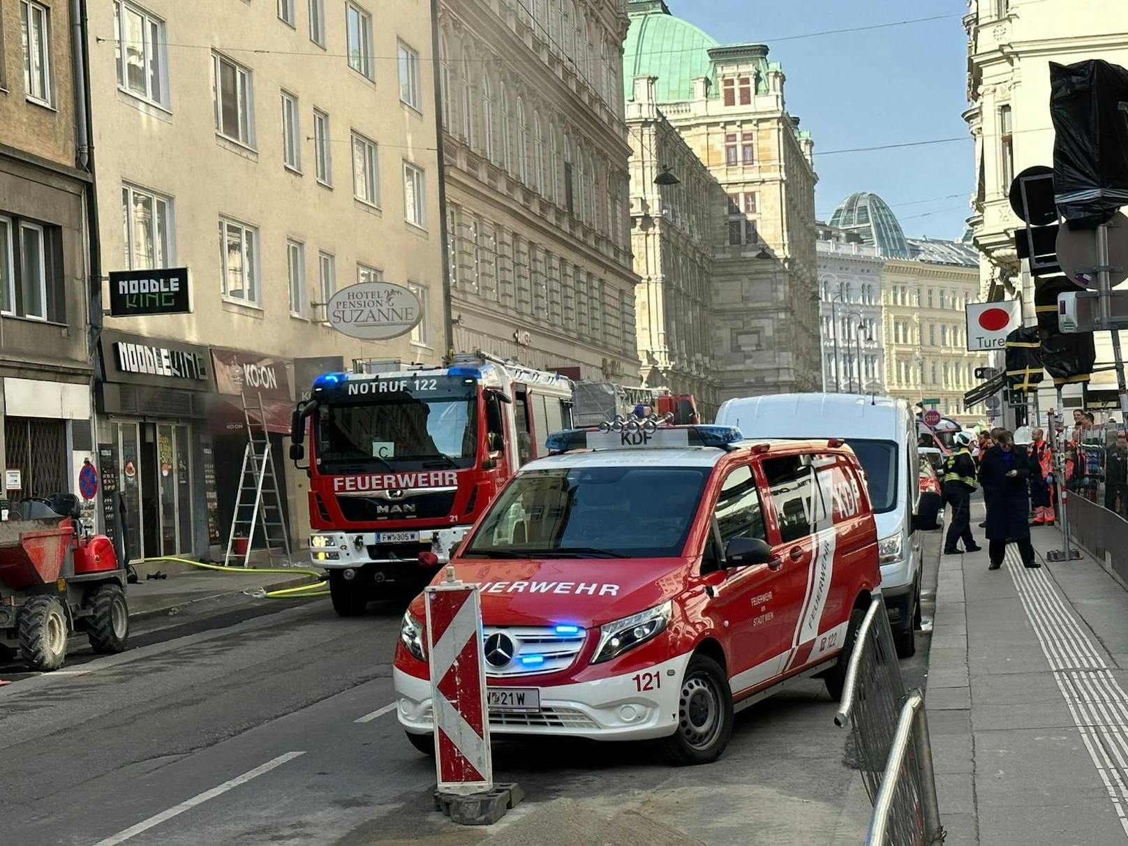 Brand in einem Nudel-Imbiss in Wiener City an 15. März 2024.