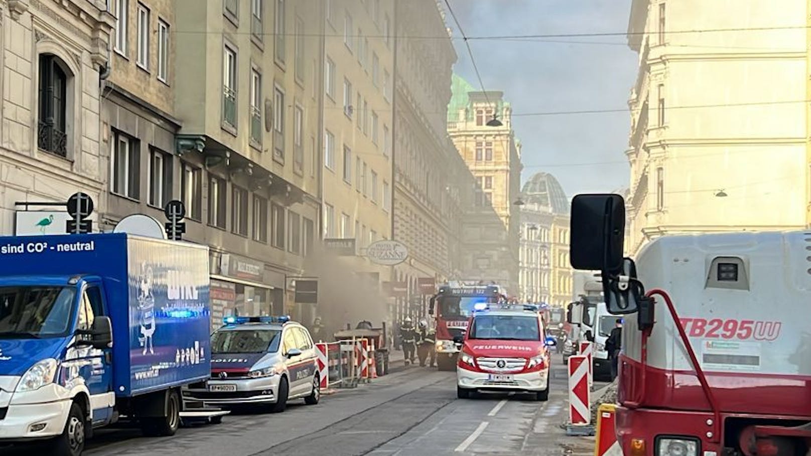 Brand in einem Nudel-Imbiss in Wiener City an 15. März 2024.