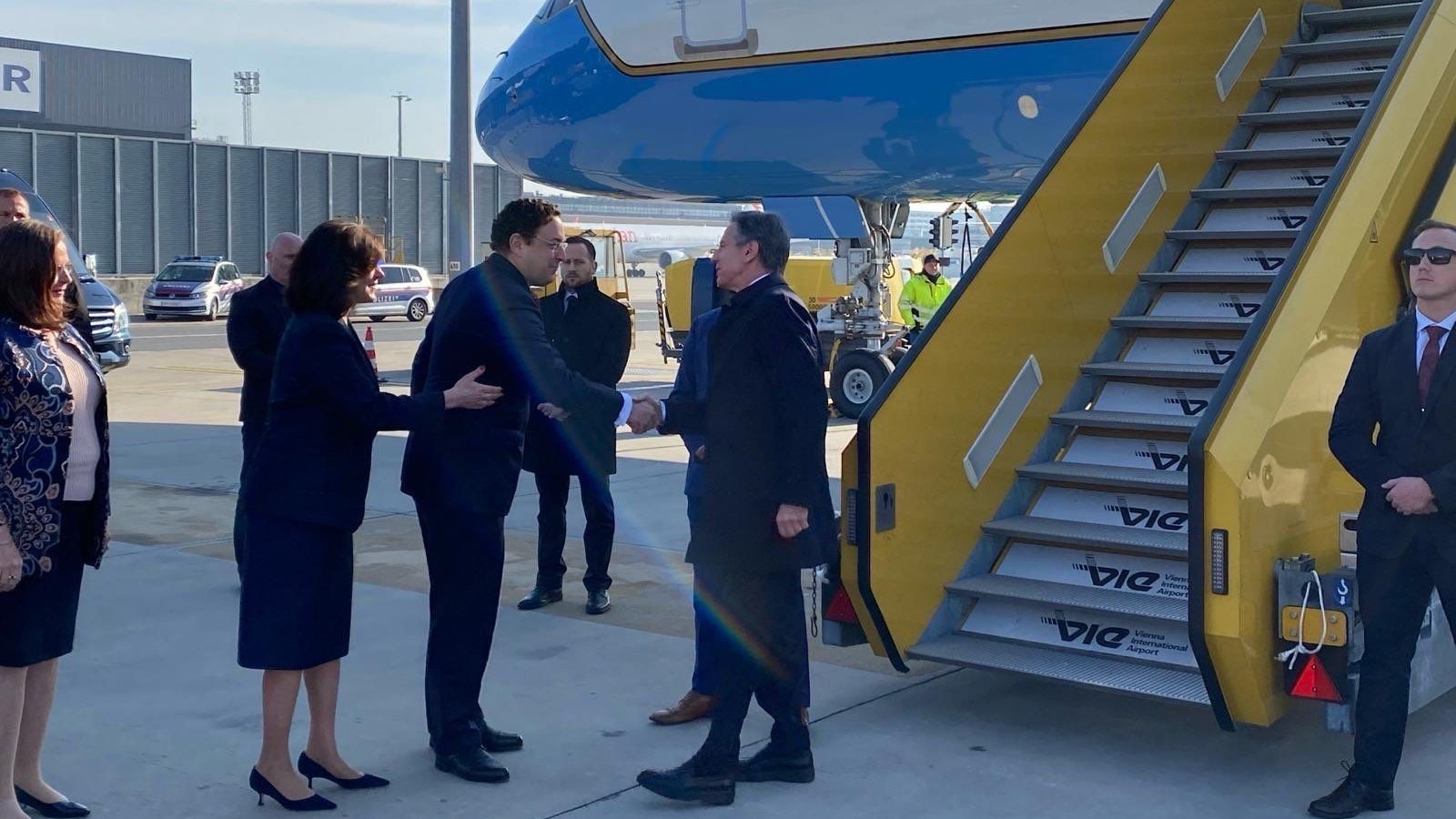 US-Außenminister Antony Blinken bei seiner Ankunft in Wien. 