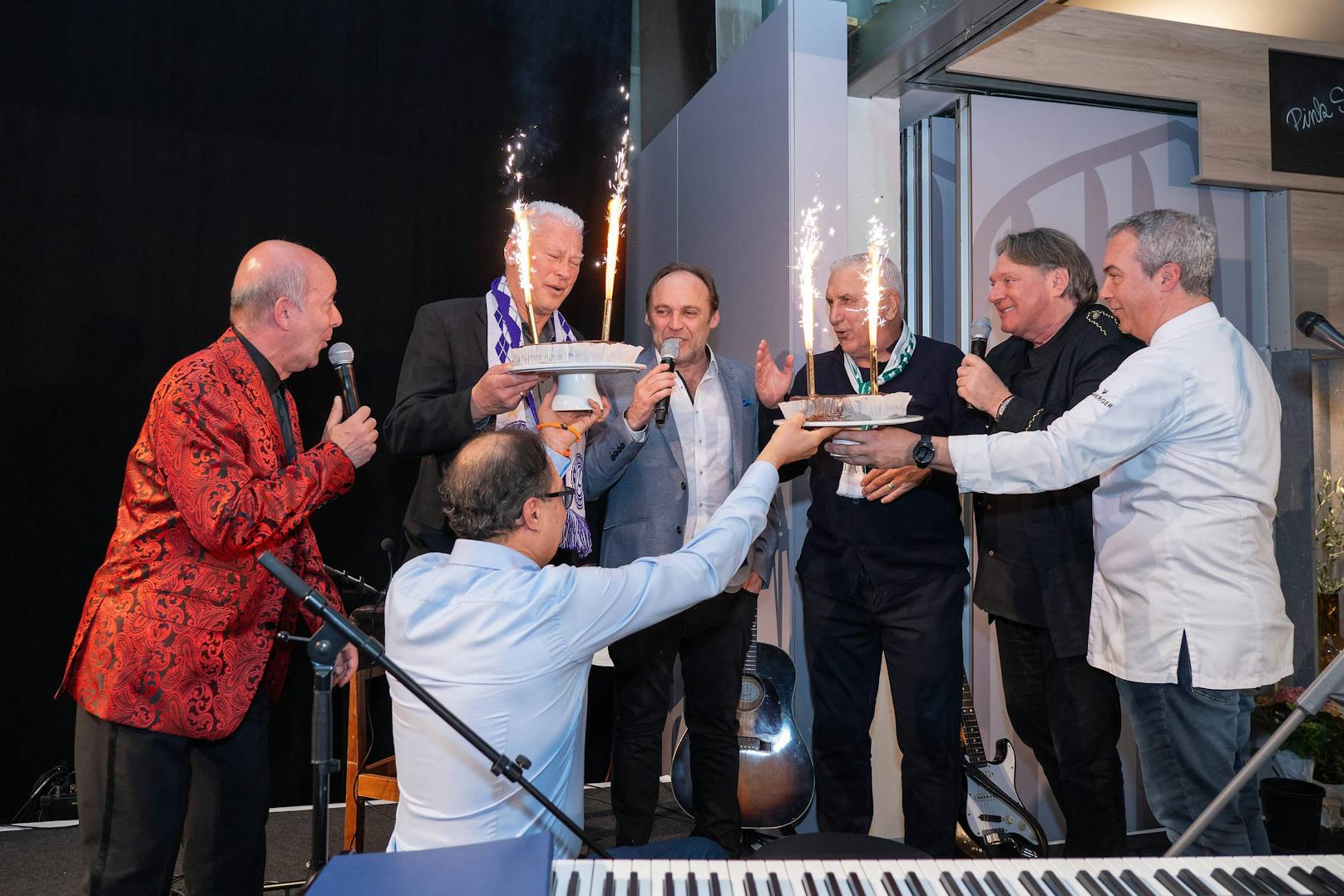 Toni Polster und Hans Krankl wurden nachträglich zu ihren Geburtstagen noch einmal gefeiert