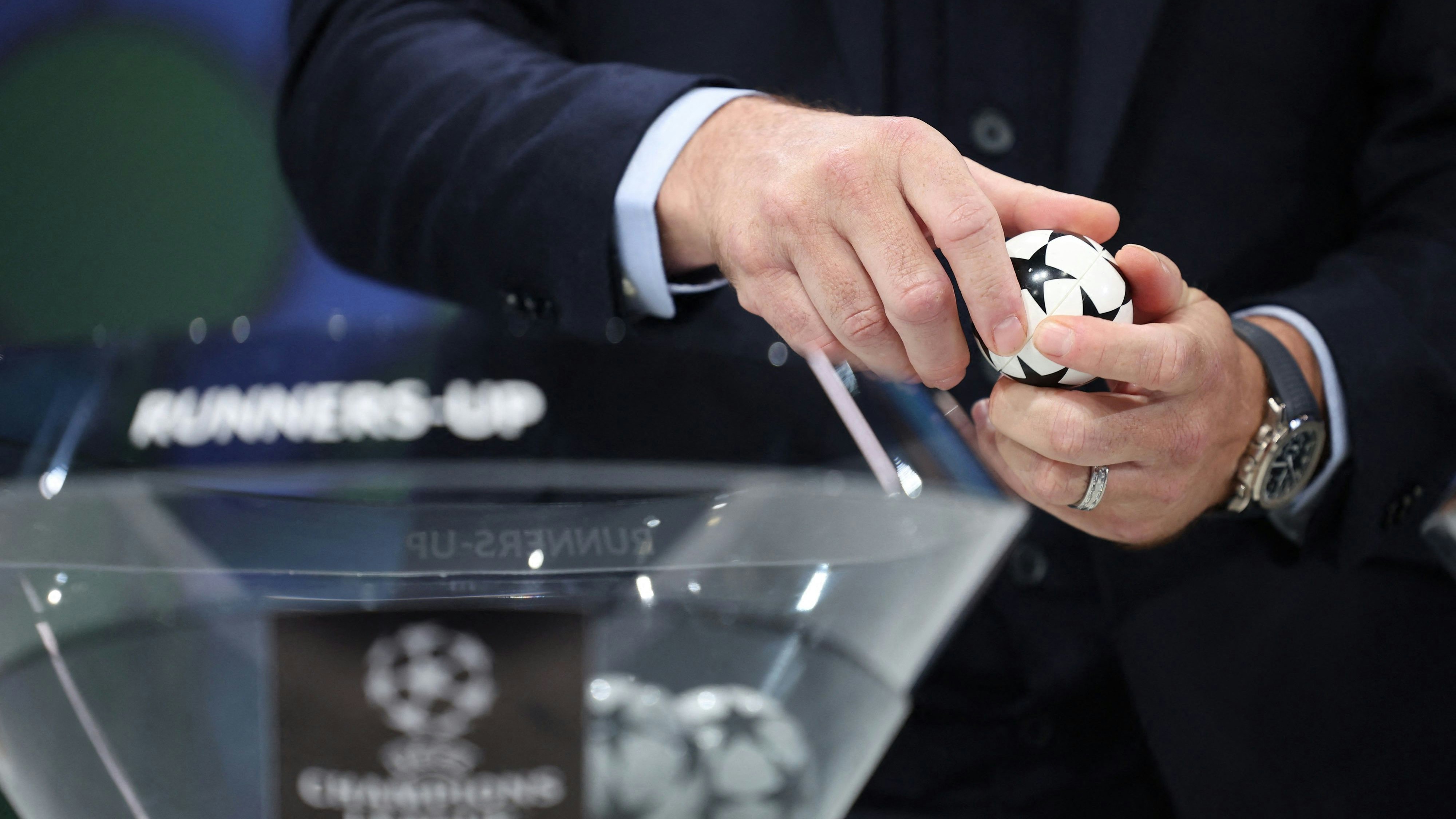 Die Auslosung des Viertelfinals in der Champions League. 