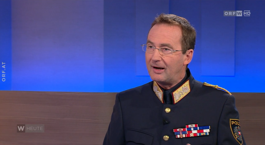 Wiens Polizeipräsident Gerhard Pürstl war am Freitag im ORF zu Gast
