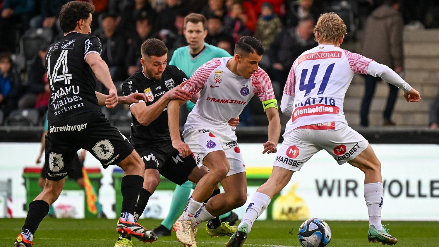 Die Austria im Duell mit Altach. 