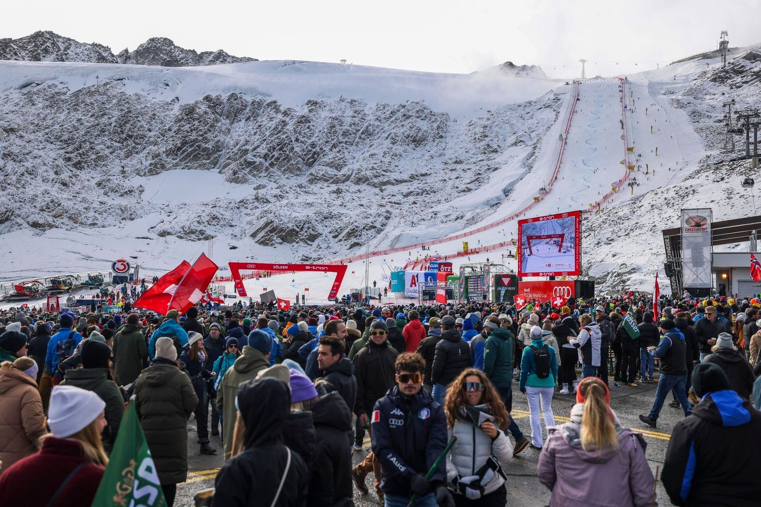 Die Riesentorläufe in Sölden bleiben Ende Oktober. 