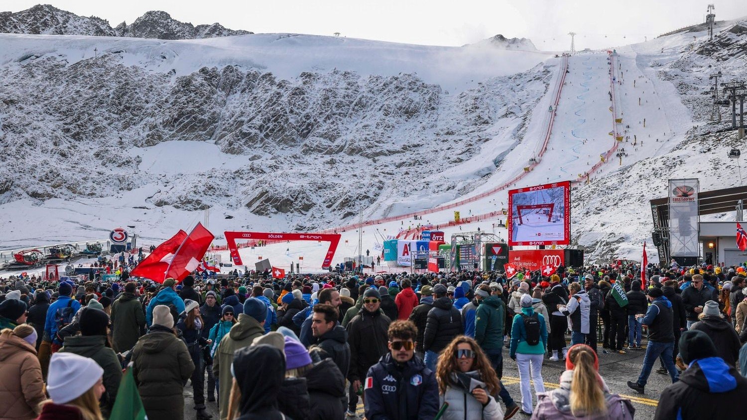Die Riesentorläufe in Sölden bleiben Ende Oktober. 