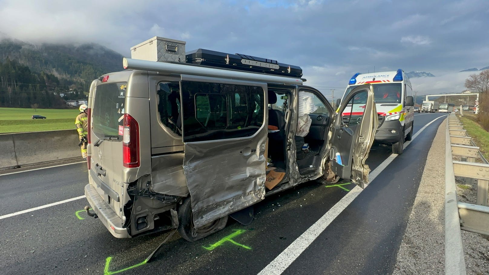 Der Verkehrsunfall ereignete sich auf der Umfahrungsstraße bei Bruckhäusl.