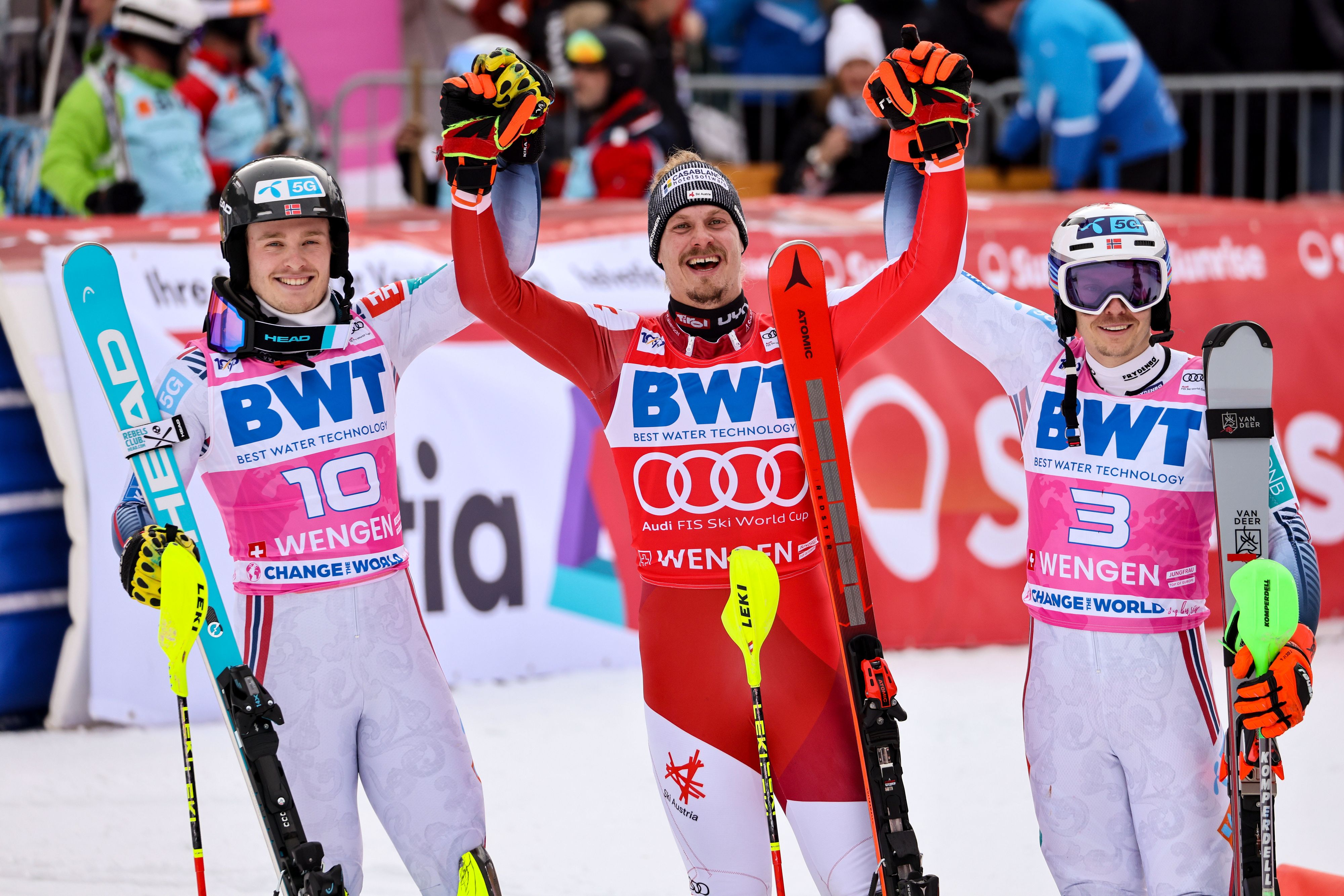 Manuel Feller und Atle Lie McGrath verstehen sich abseits der Piste hervorragend.
